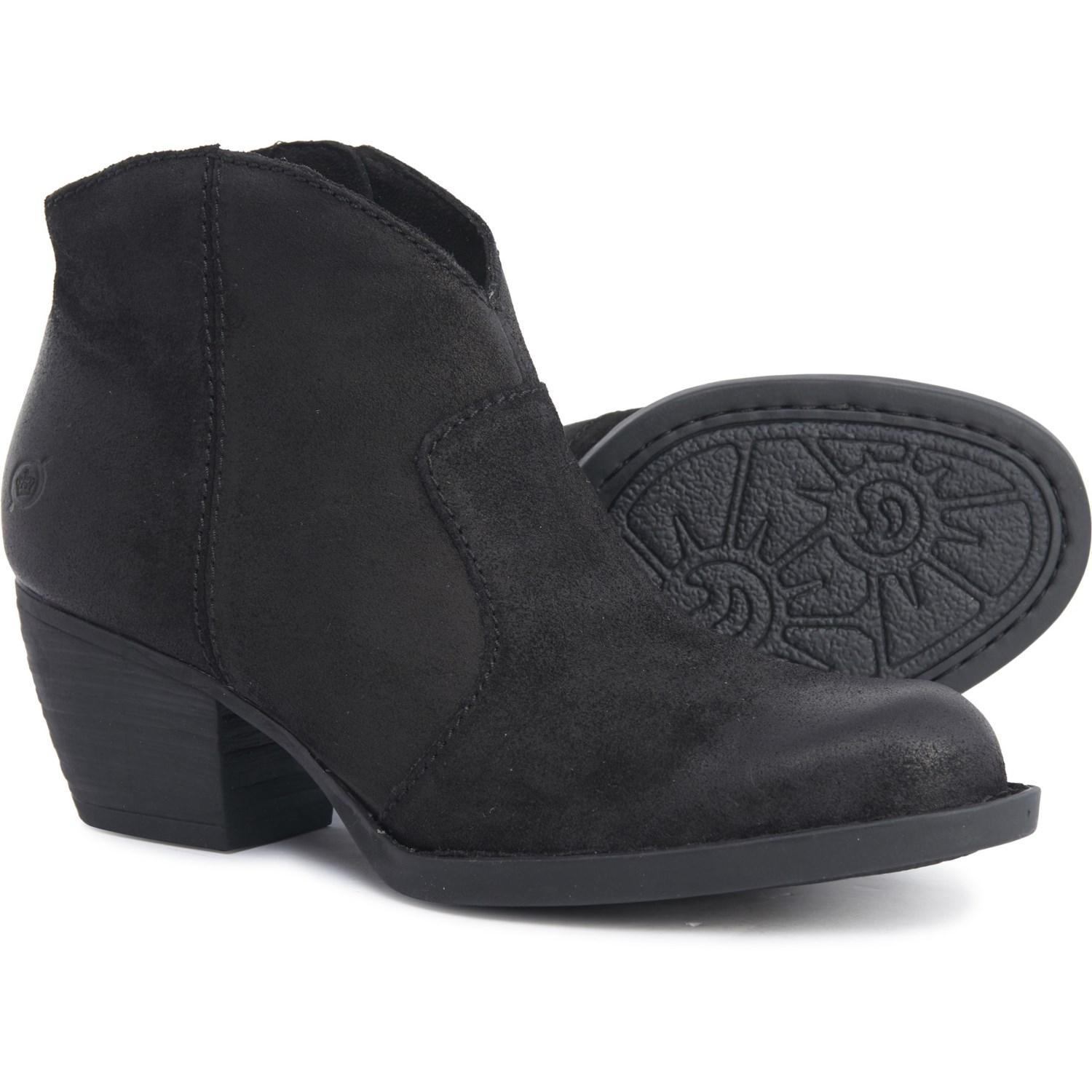 born black suede booties