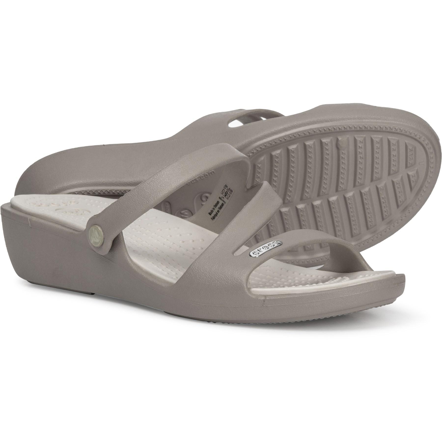 Crocs™ Patricia Wedge Sandals (for Women) in Gray | Lyst