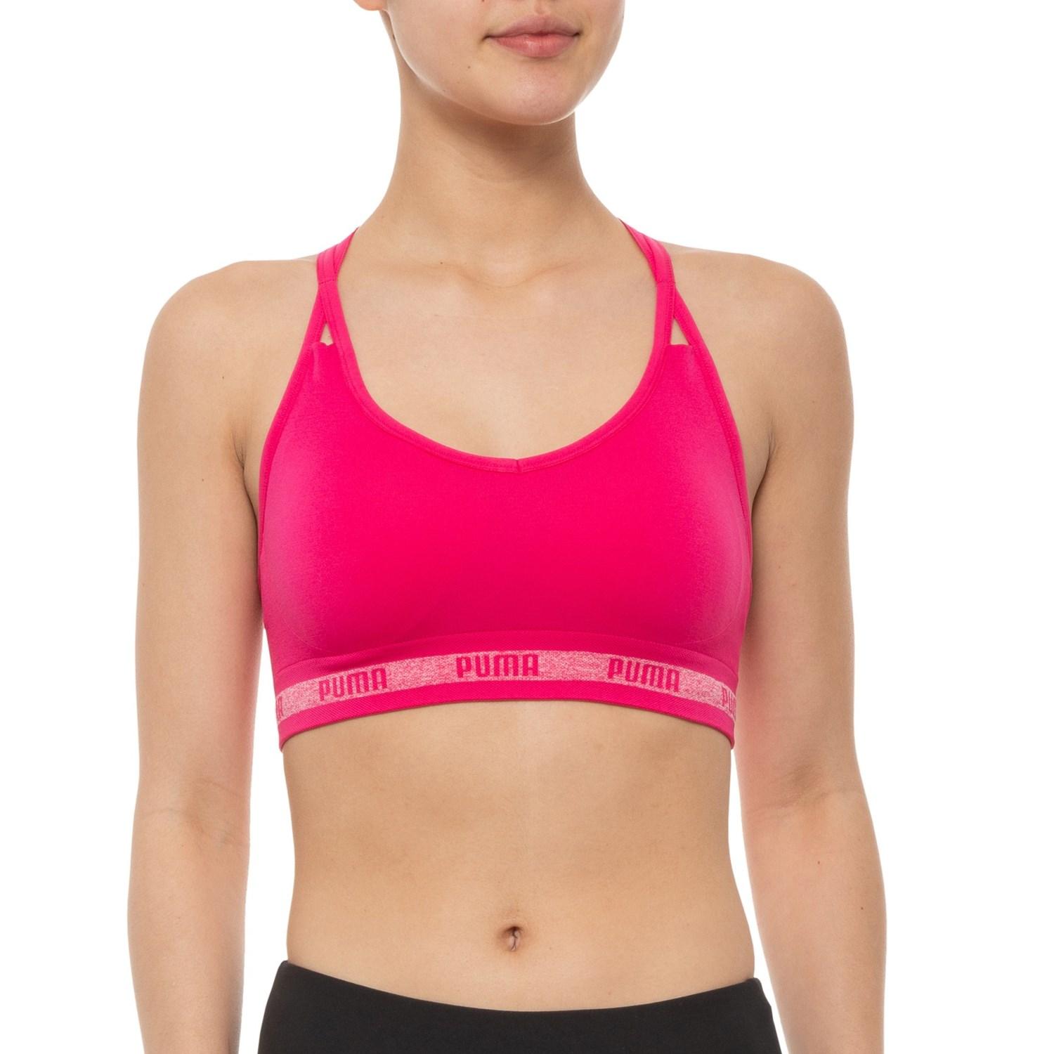 pink puma sports bra