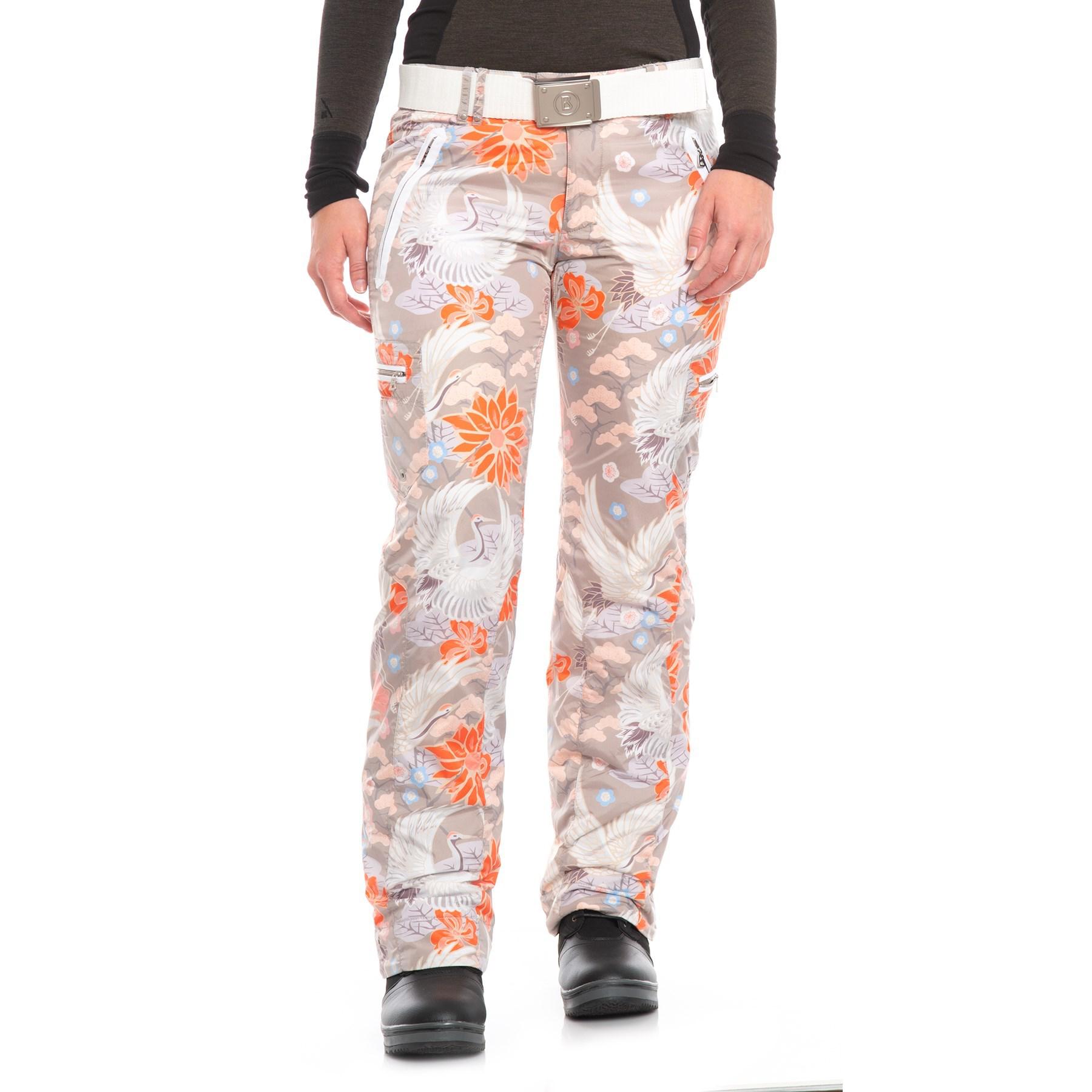 printed ski pants
