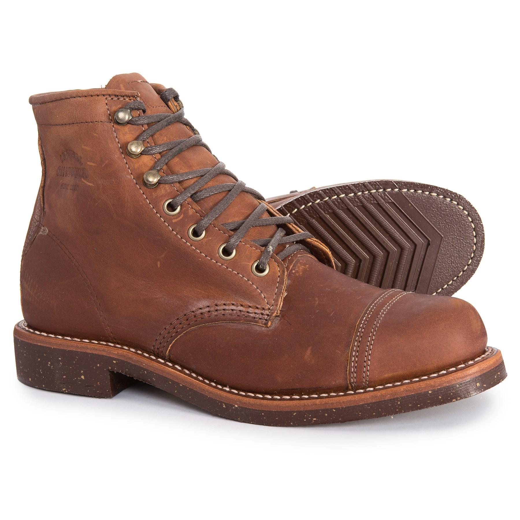 Cap Toe Boots in Brown for Men - Lyst