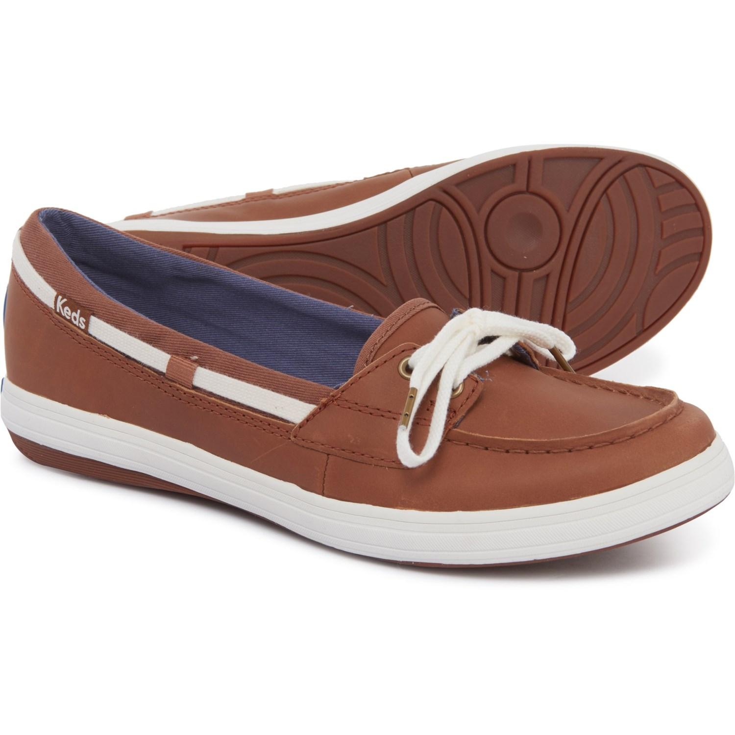 Keds Leather Glimmer Boat Shoes Lyst