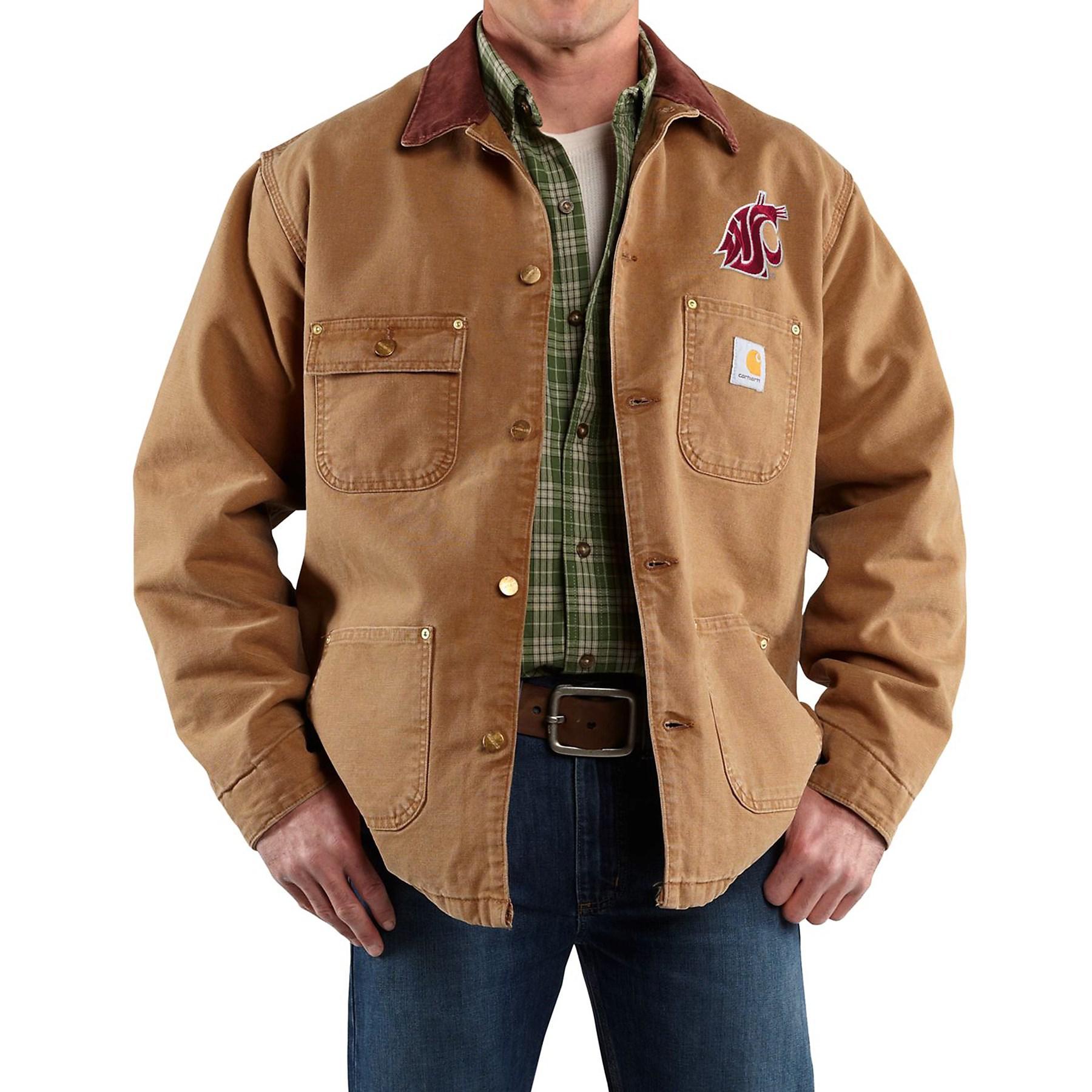 Carhartt Weathered Cotton Duck Chore Coat in Brown for Men Lyst