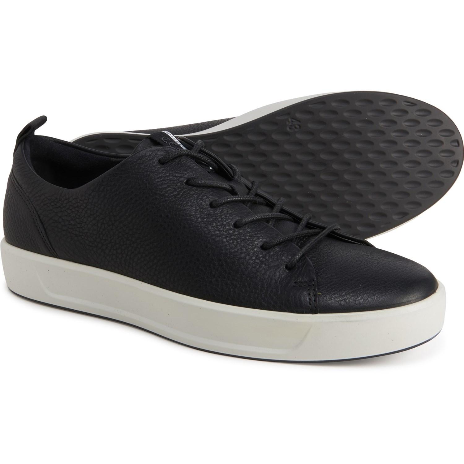 Ecco Leather Made In Portugal Soft 8 Casual Sneakers in Black for Men | Lyst