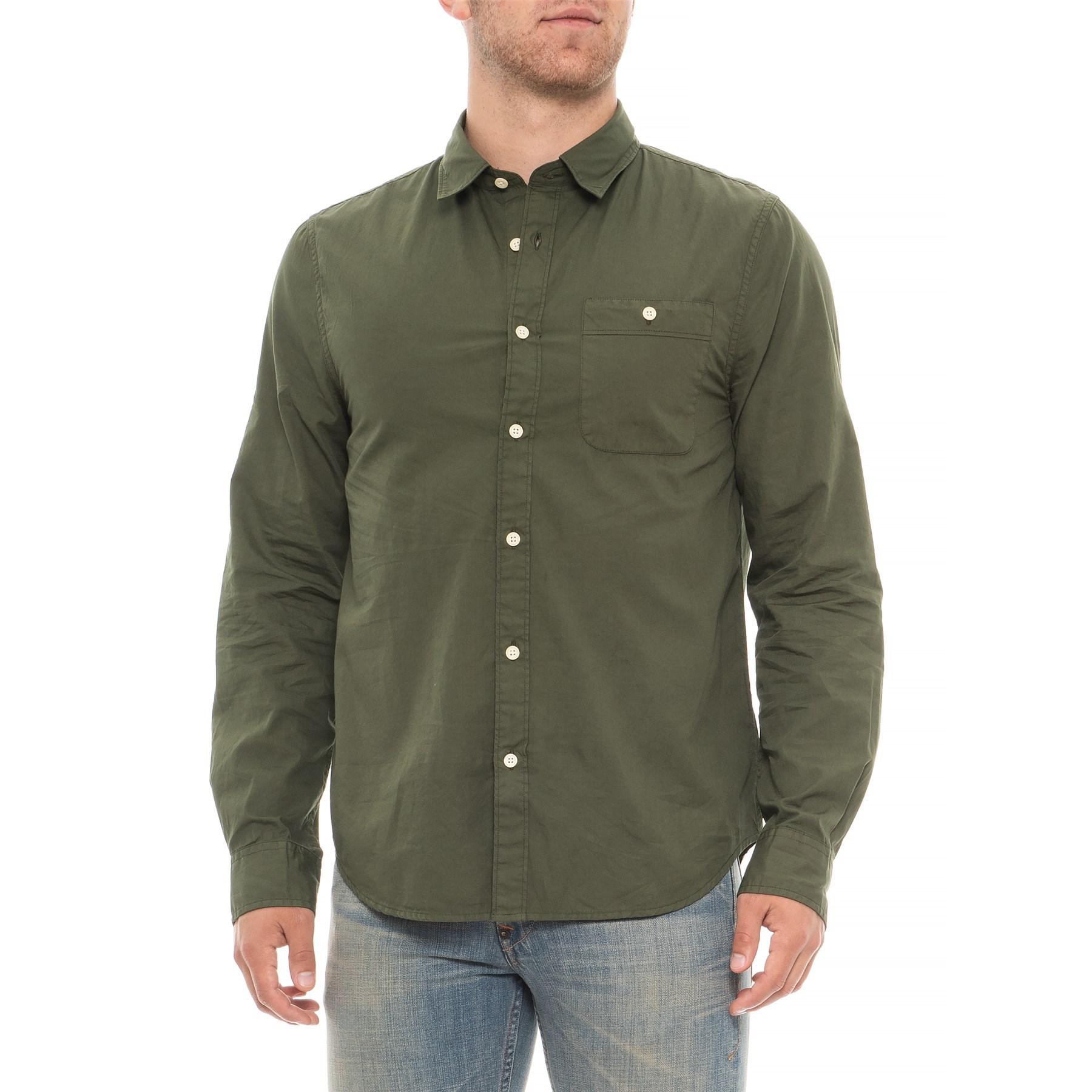 Threads For Thought Army Poplin Shirt in Green for Men - Lyst