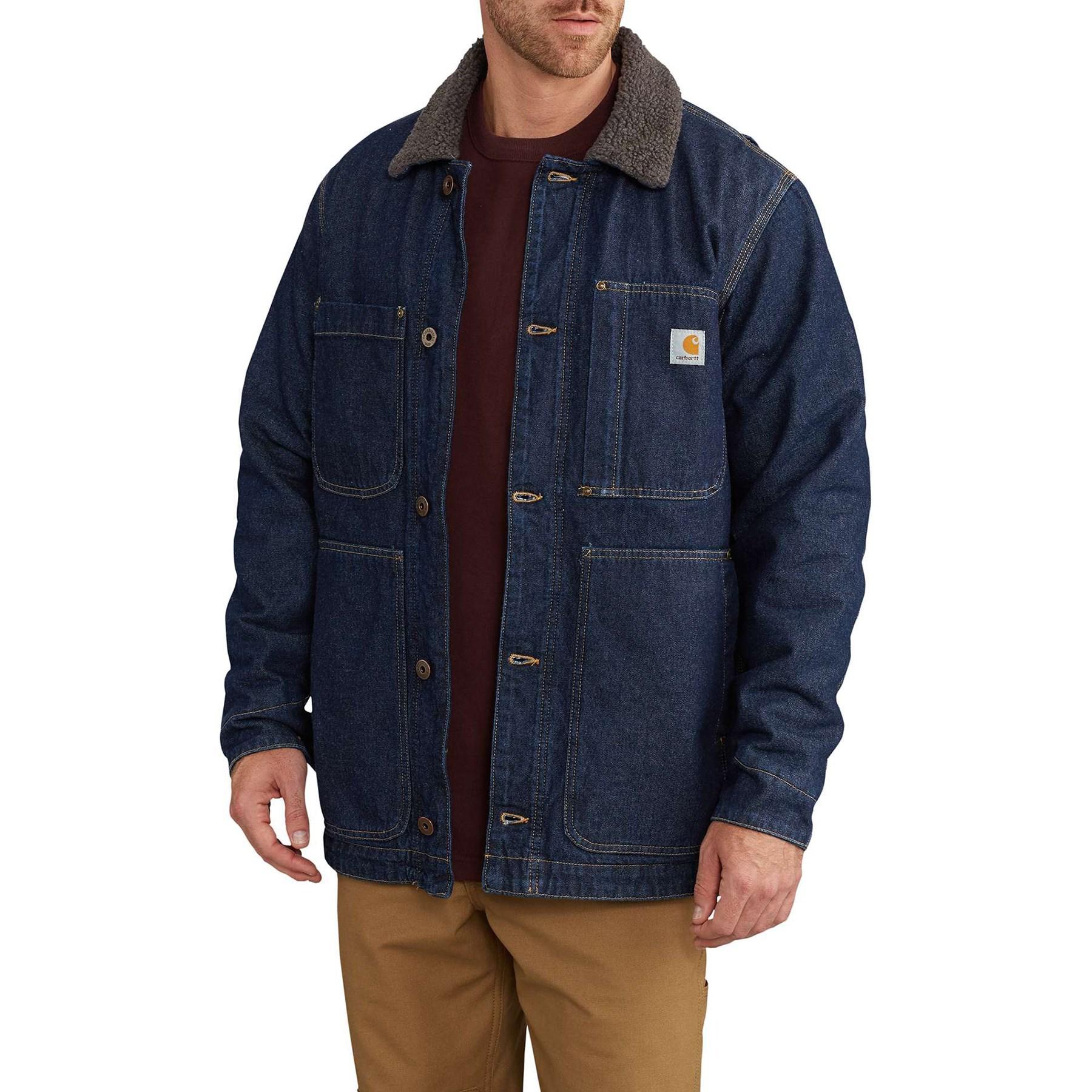 carhartt denim chore jacket