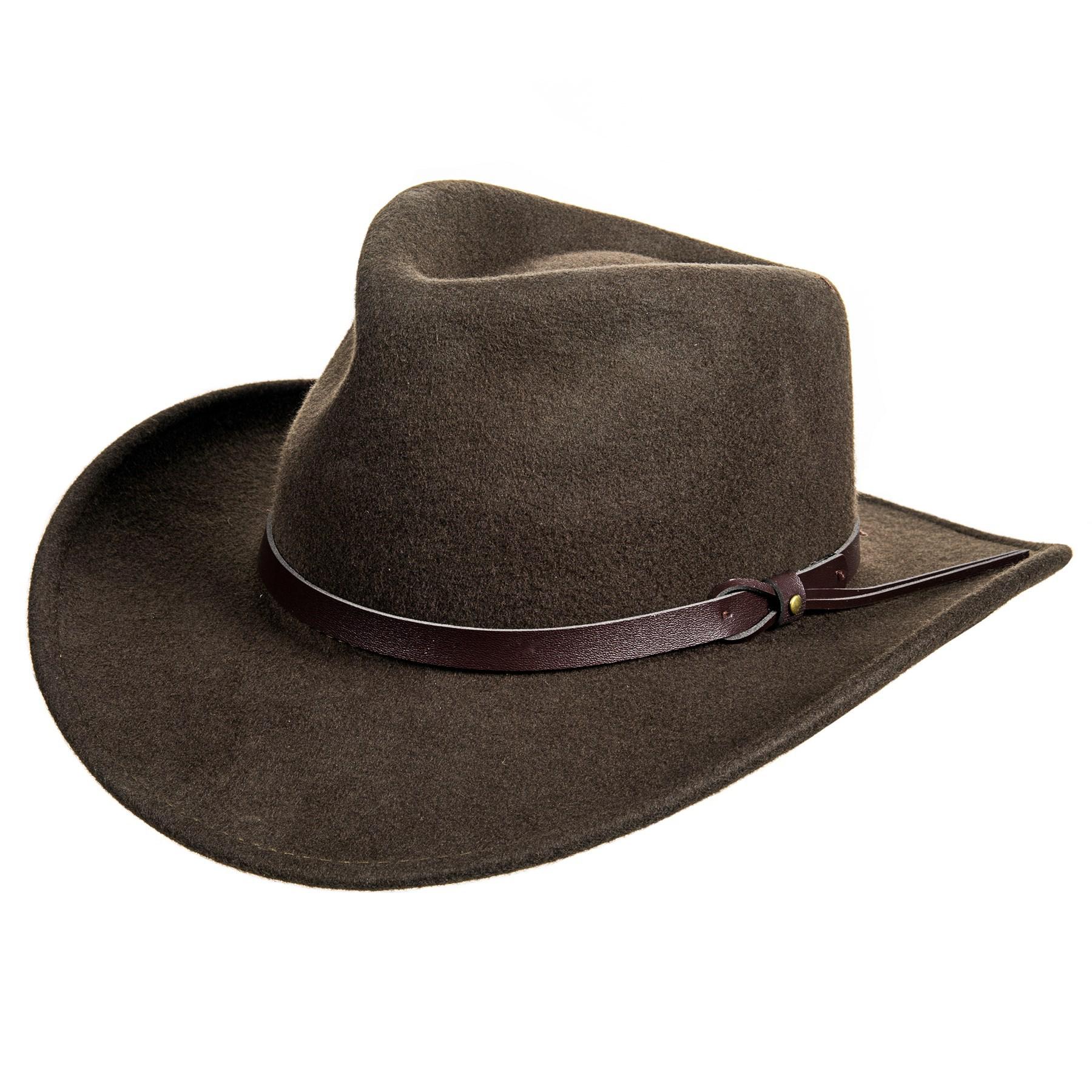 Dorfman Pacific Crushable Outback Felt Hat (for Men) in Brown for Men