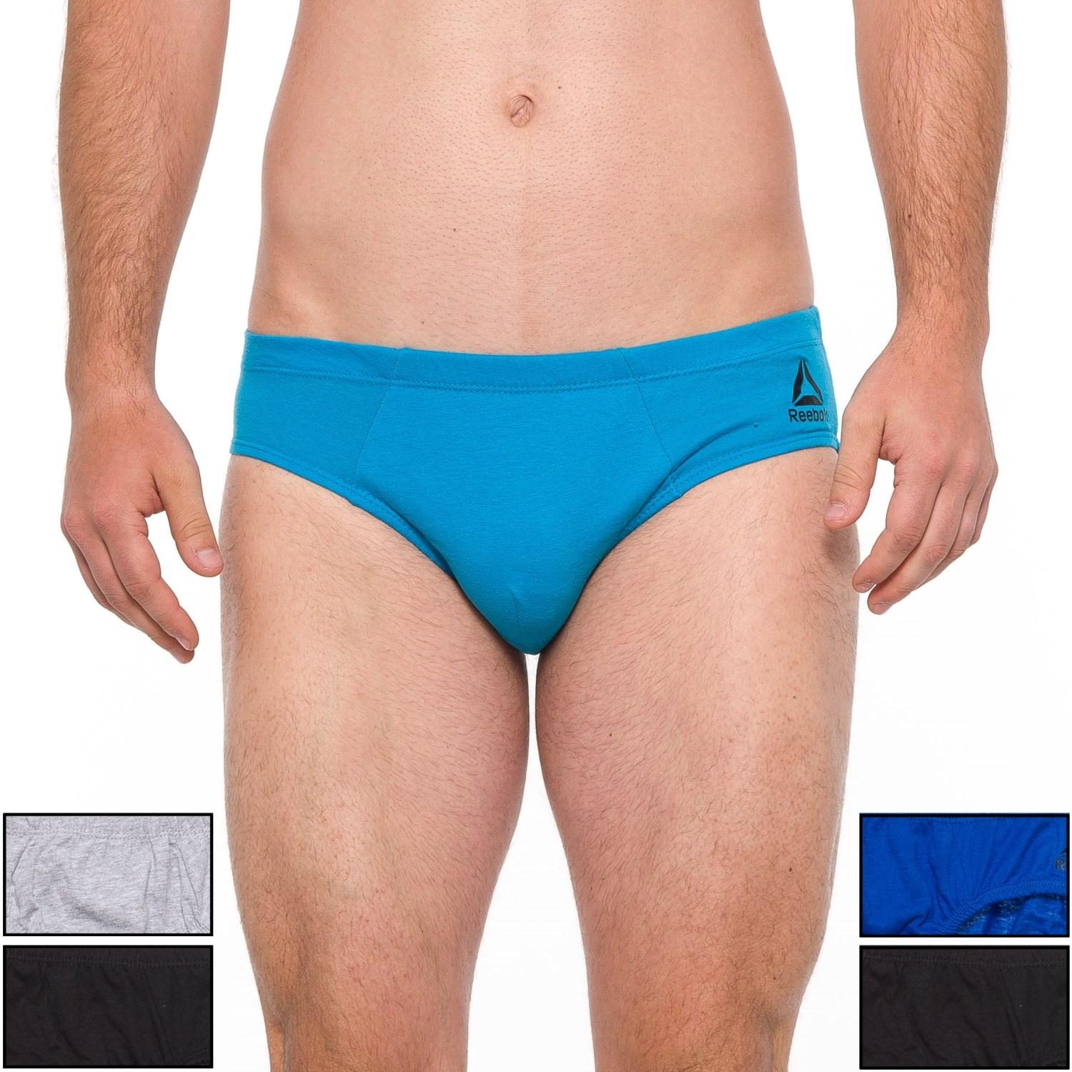 5 Pack Reebok Men’s Underwear Quick Dry Performance Low Rise Briefs 