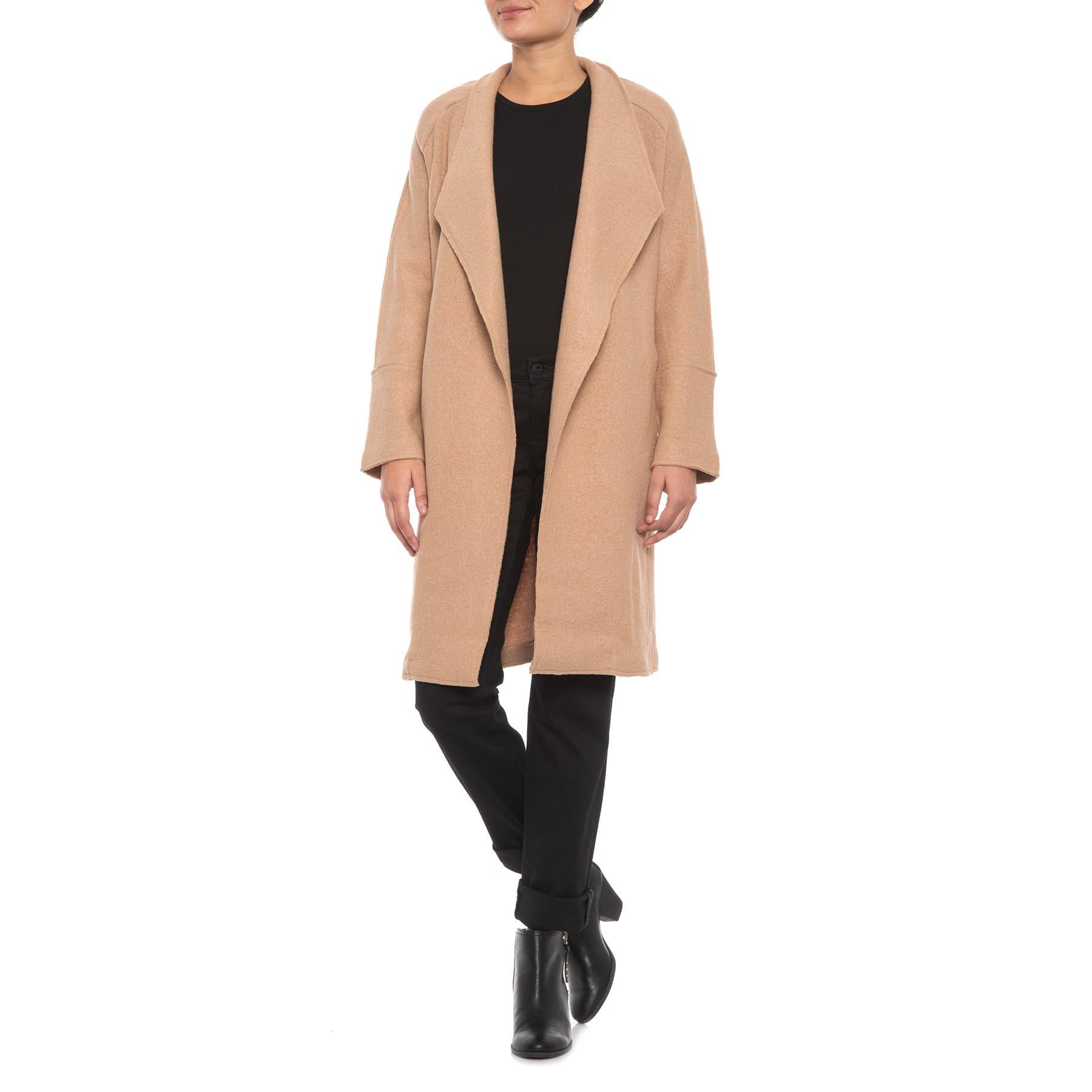 tan wool long coat