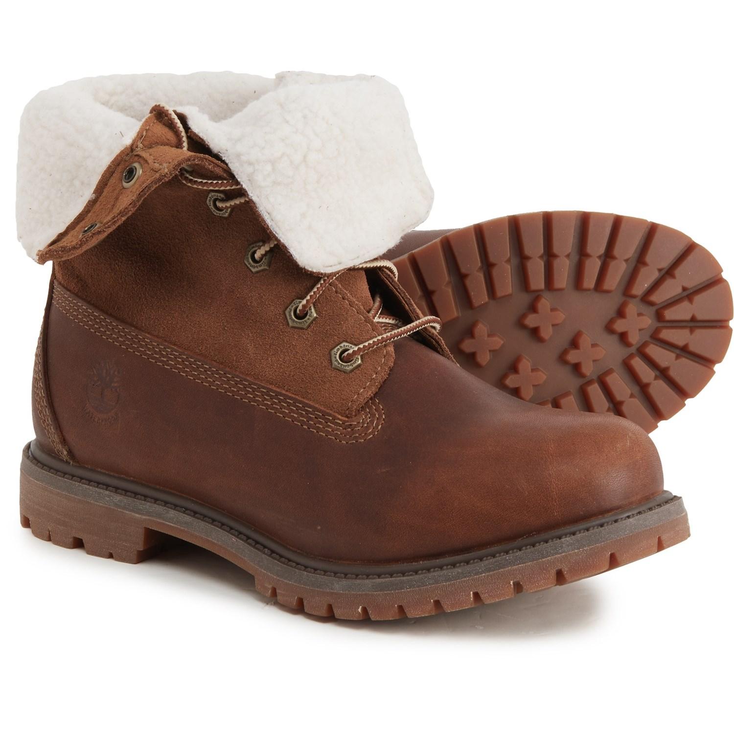 Timberland Authentics Rolltop Boots in Brown Lyst