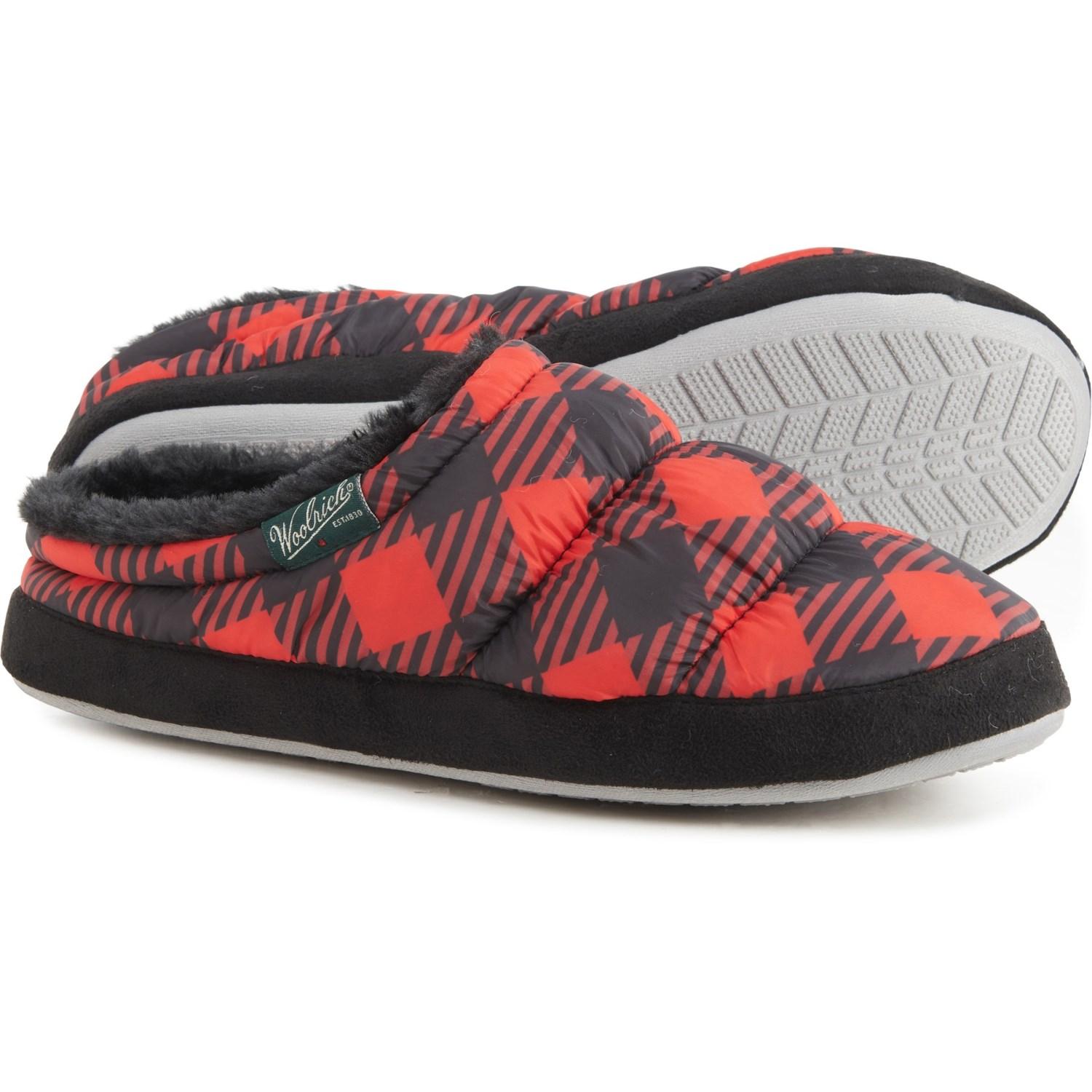 Woolrich Puff Clog Slippers in Red for 