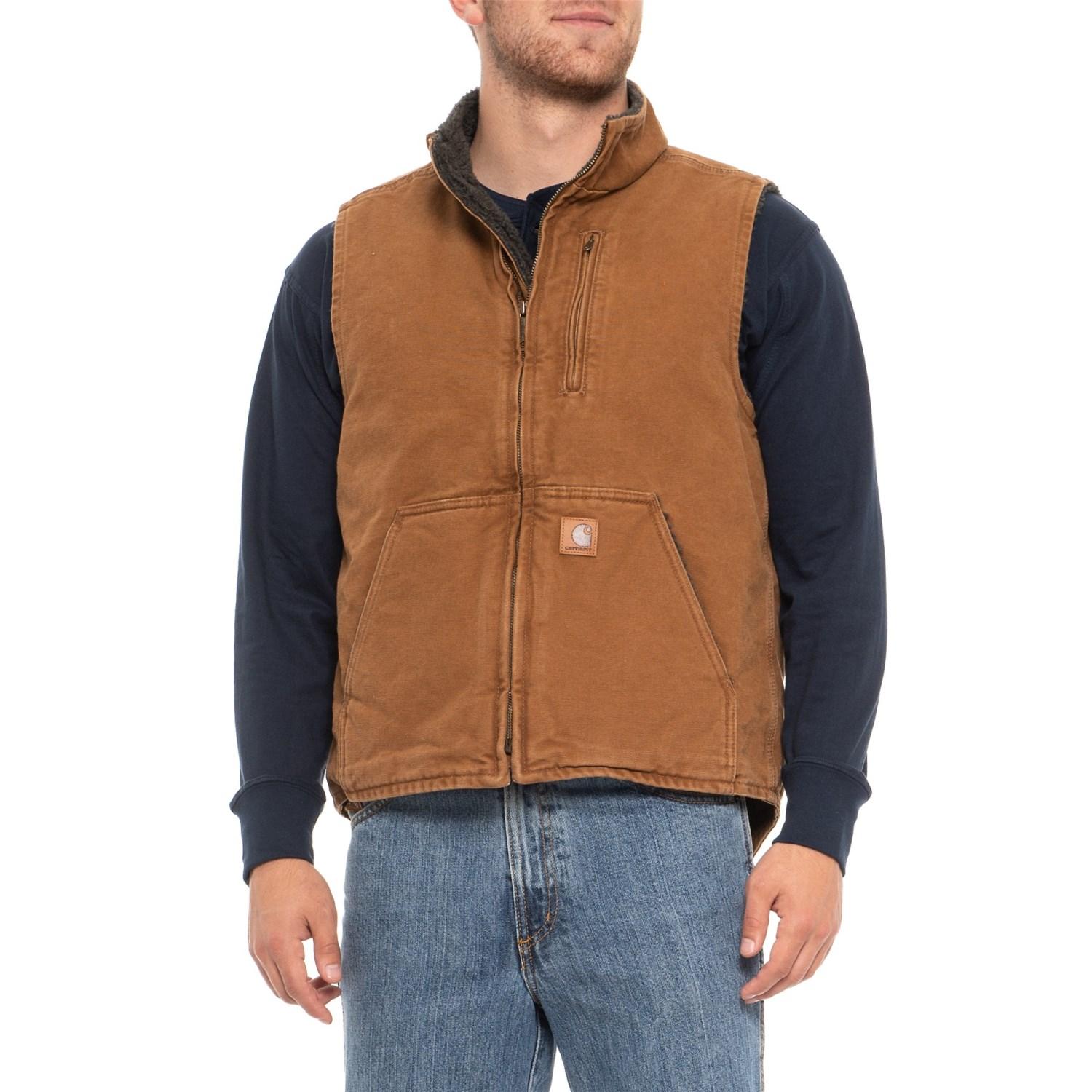 Download Carhartt Cotton V33 Sandstone Mock Neck Vest for Men - Lyst