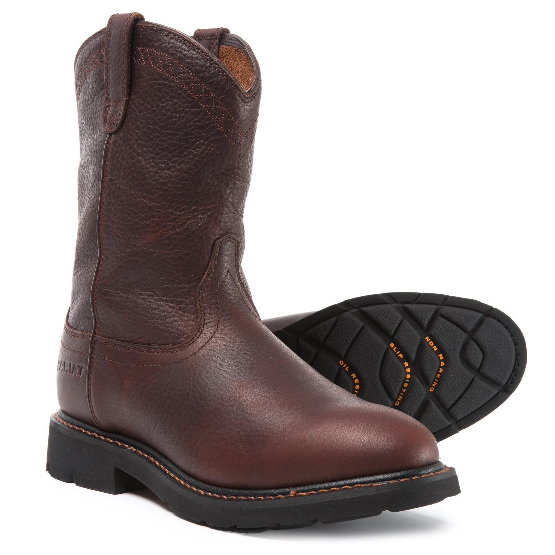 ariat pull on work boots