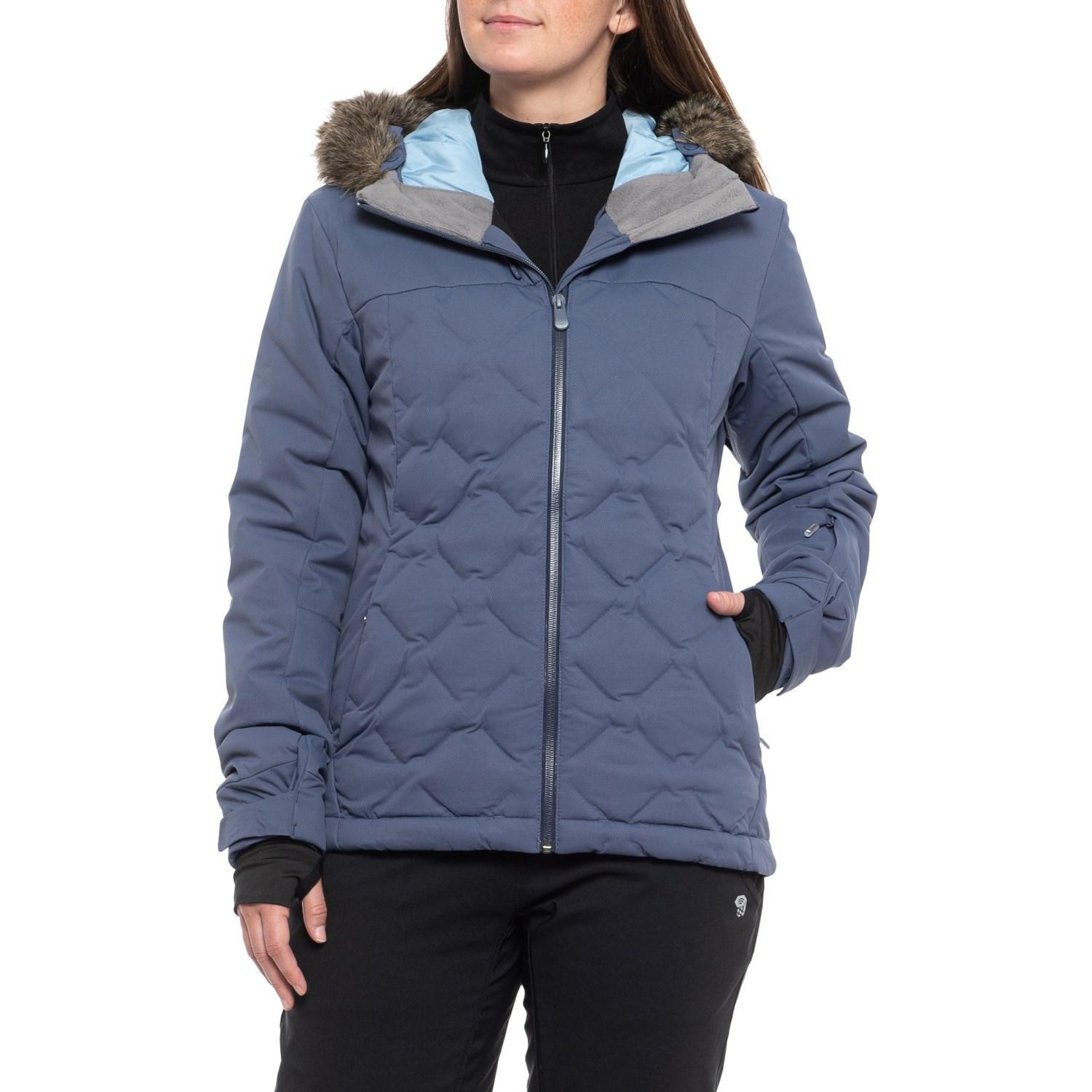 Roxy Synthetic Breeze Snow Down Ski Jacket in Blue Lyst