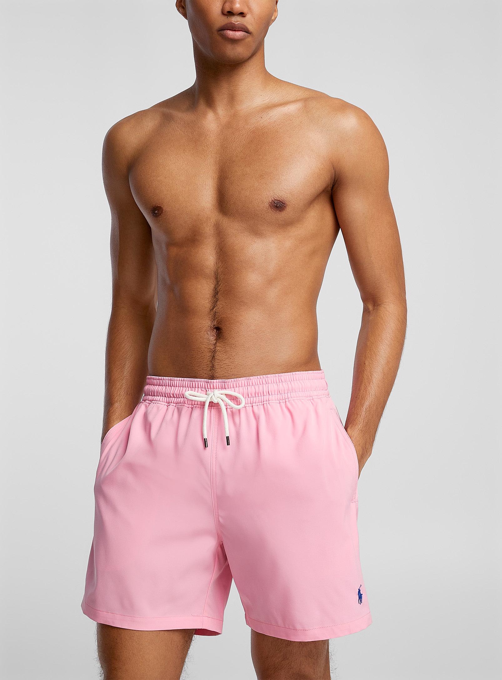 Polo Ralph Lauren Pink Stretch Swim Short for Men | Lyst