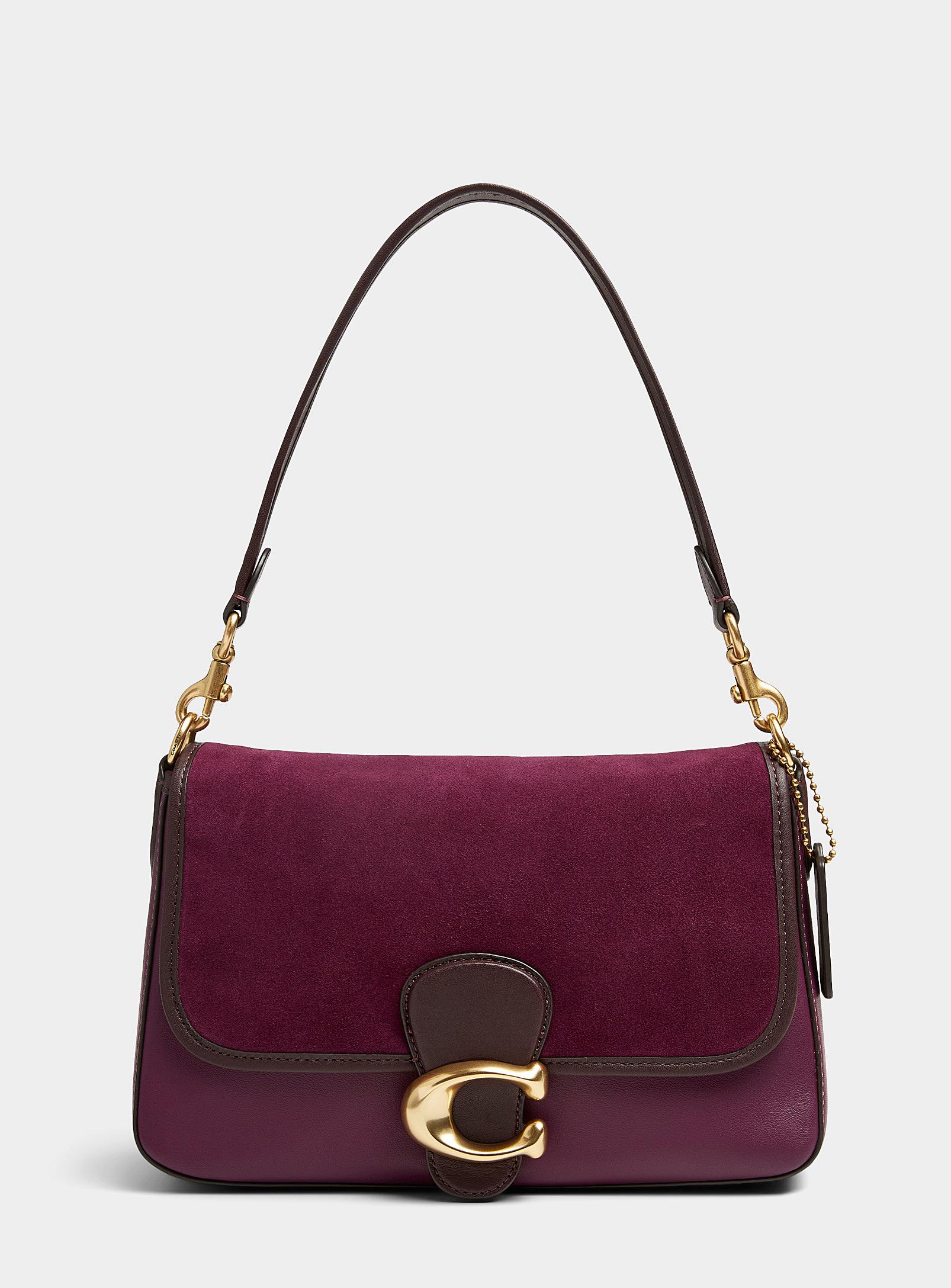 COACH Tabby Leather Flap Bag in Purple | Lyst