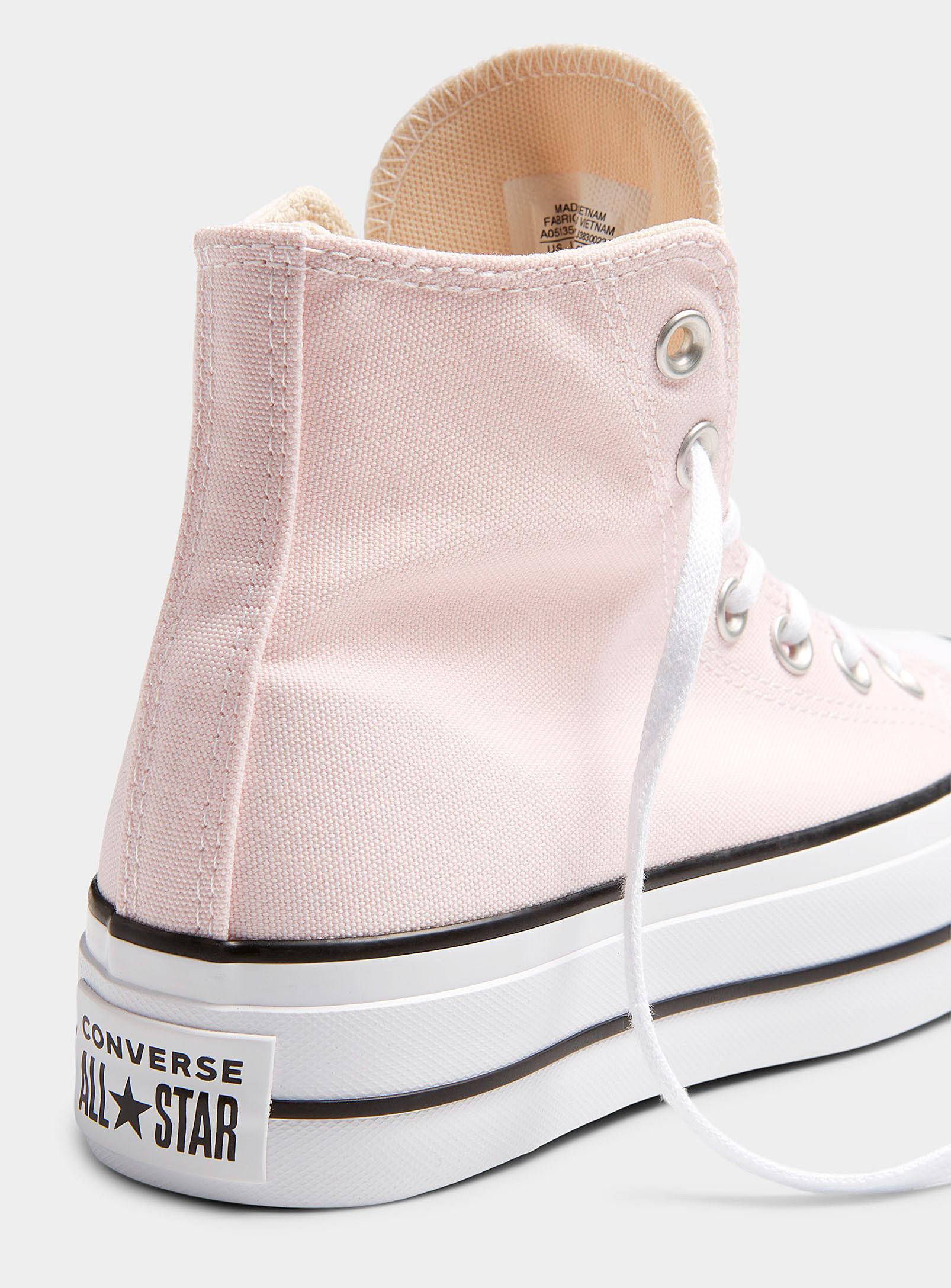 Converse Chuck Taylor All Star Lift High Top Powder Pink Platform Sneakers  Women in Natural | Lyst