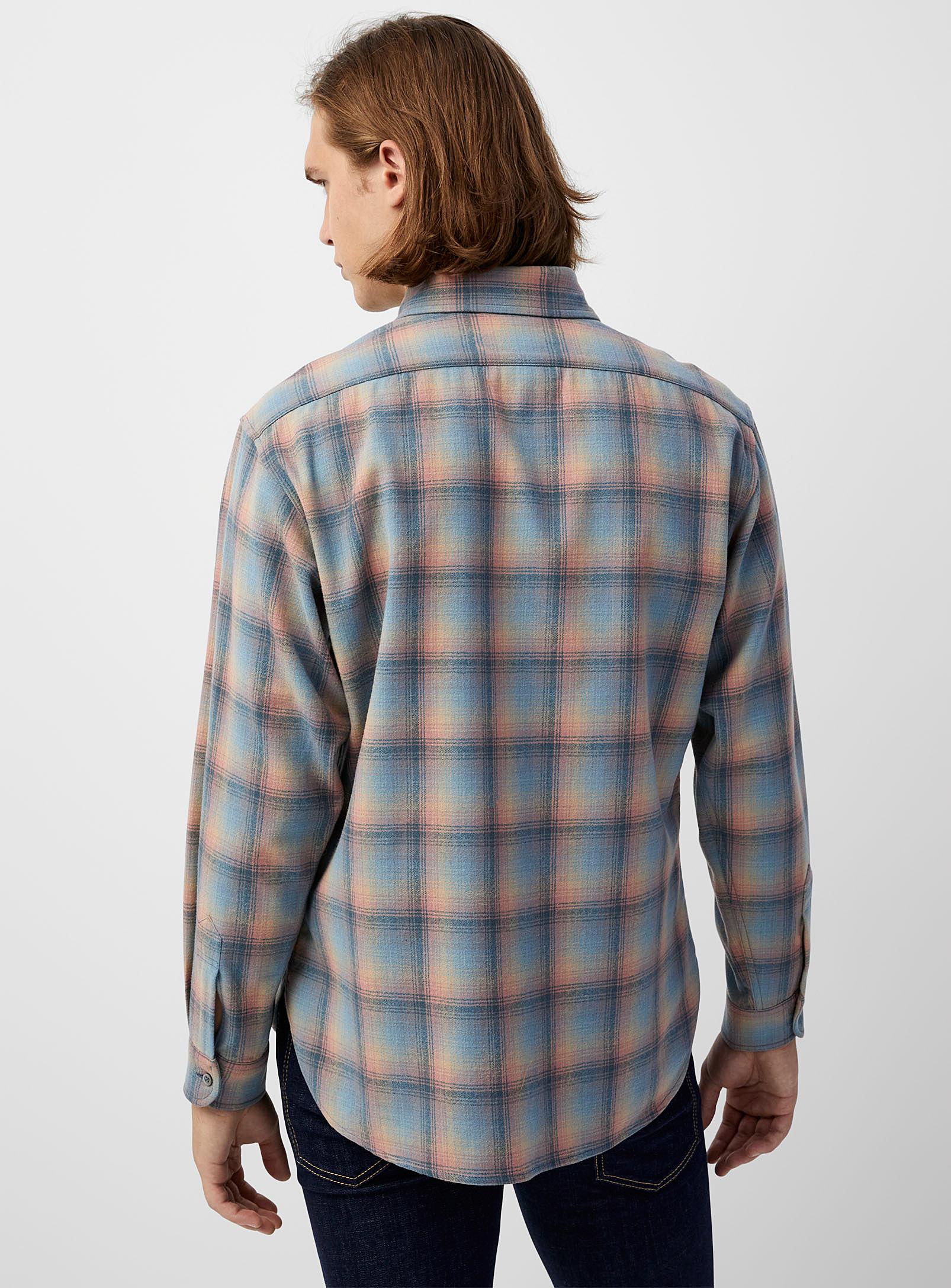 Maison Margiela checked logo-patch shirt - Red