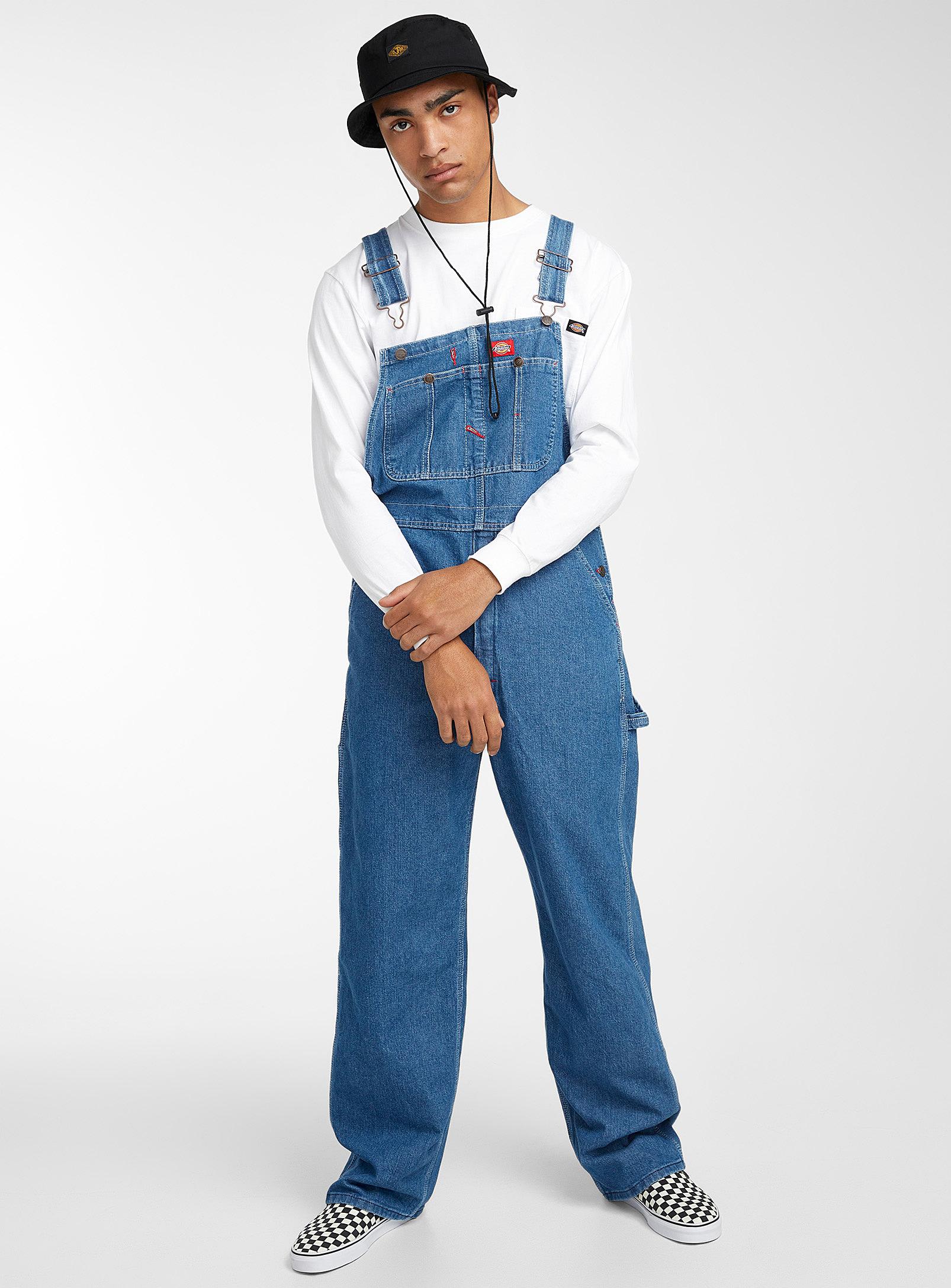 Dickies Faded Denim Workwear Overalls in Blue for Men | Lyst