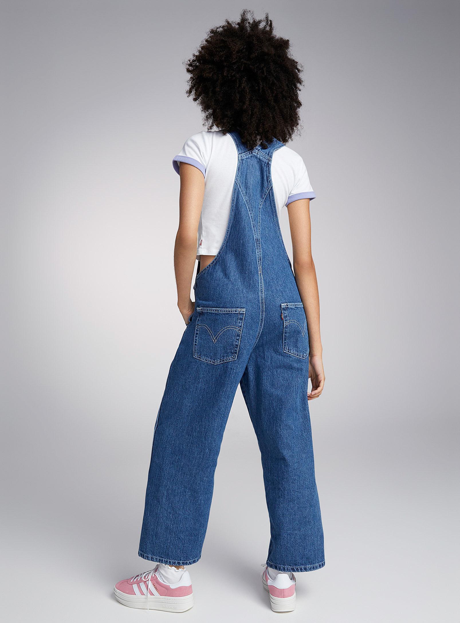 Levi's Faded Denim Loose Workwear Overalls in Blue | Lyst