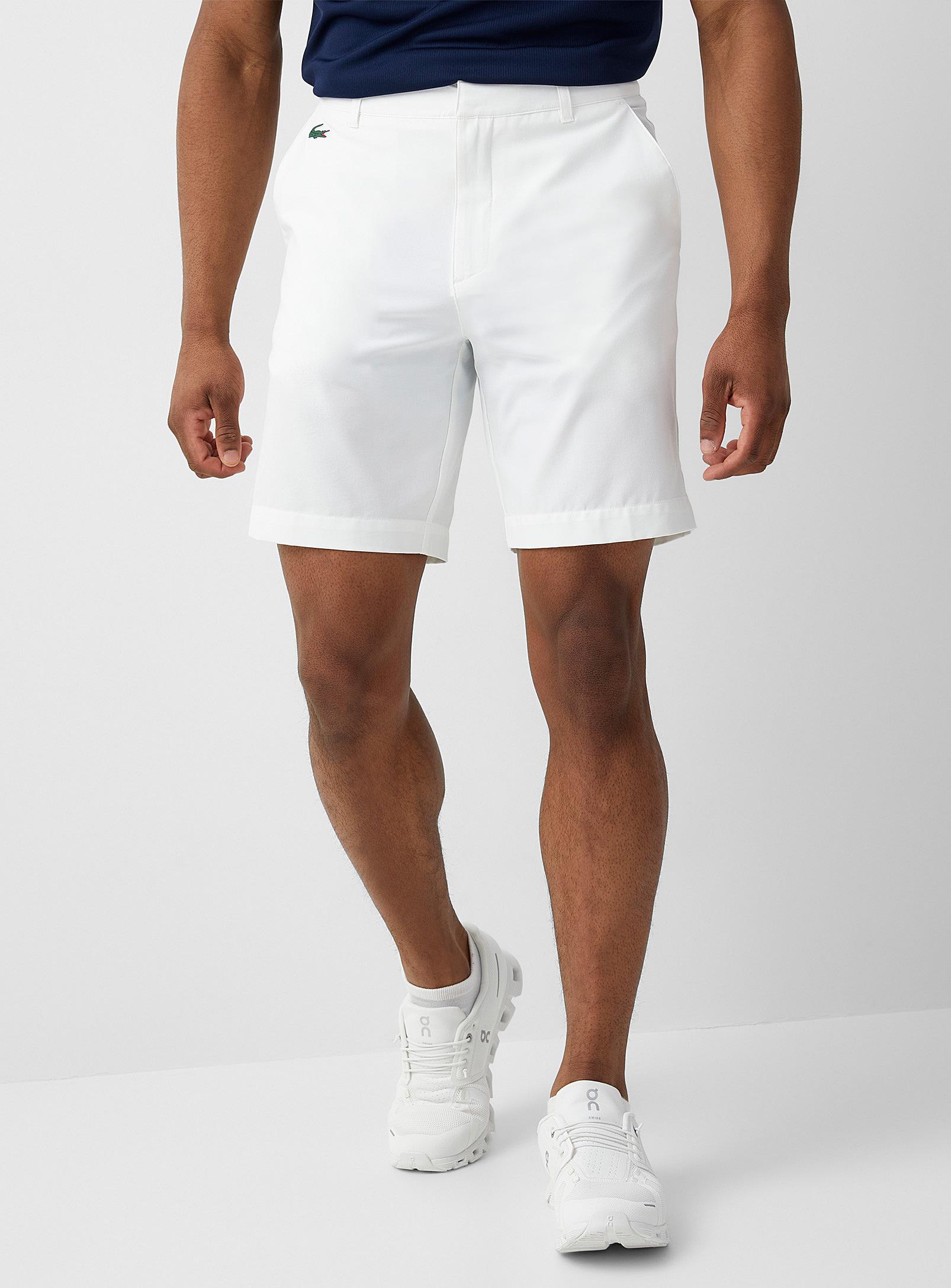 Lacoste Stretch Golf Short in White for Men | Lyst
