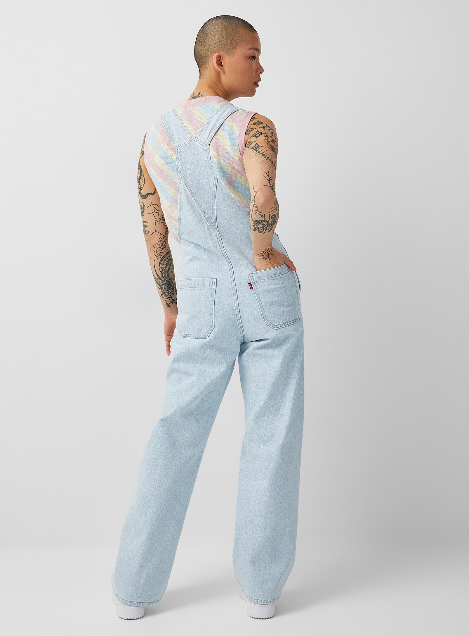 Levi's Faded Blue Denim Overalls | Lyst