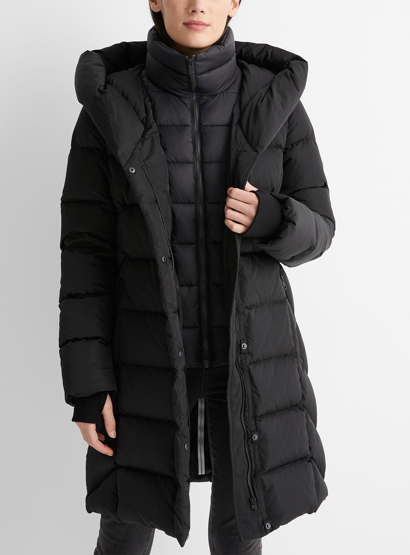 SOIA & KYO Fleece Sonny Quilted Down Parka in Black - Lyst