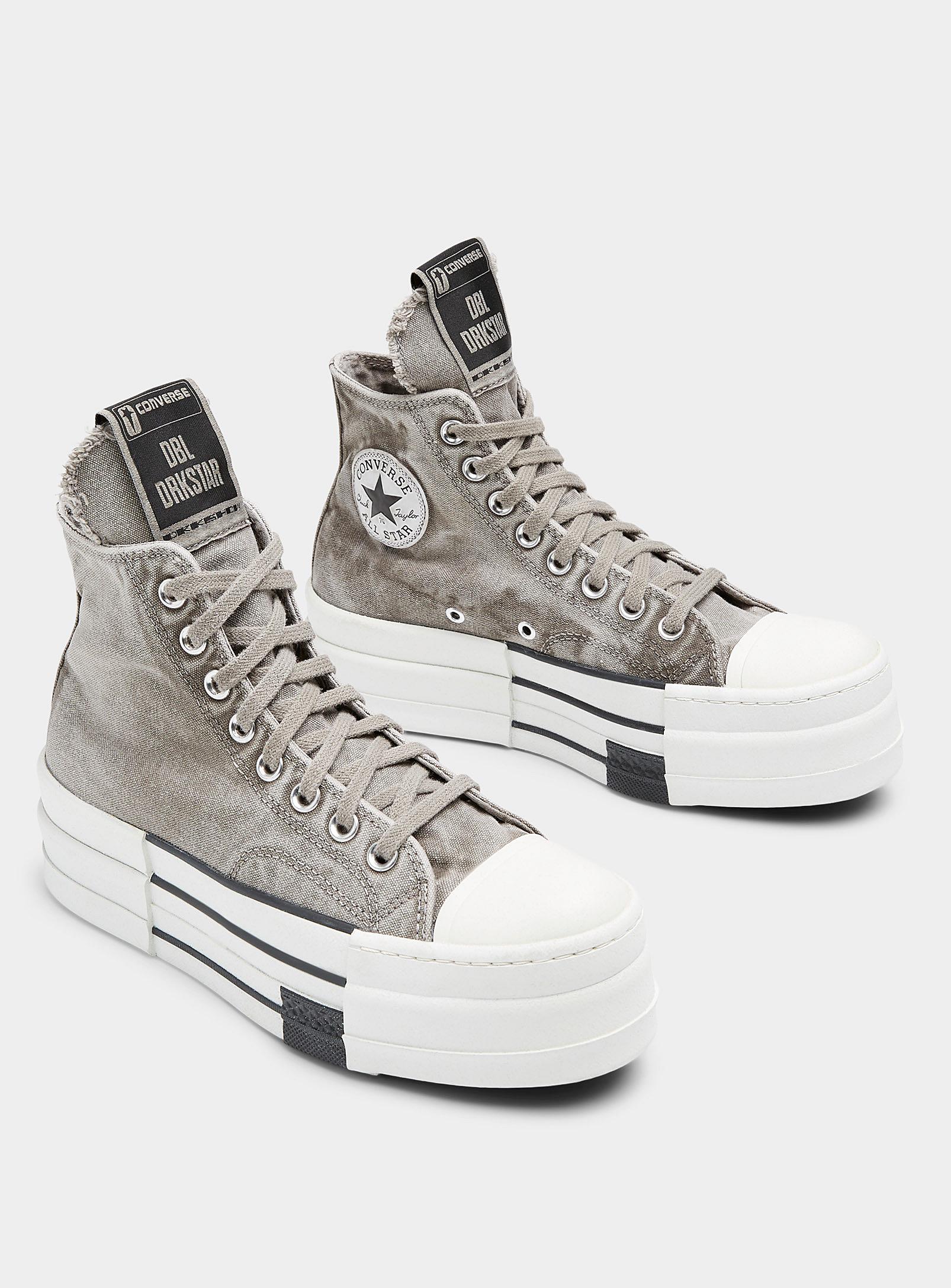 CONVERSE X DRKSHDW Washed Grey Dbl Drkstar High Top Sneakers Men in Metallic for Men Lyst