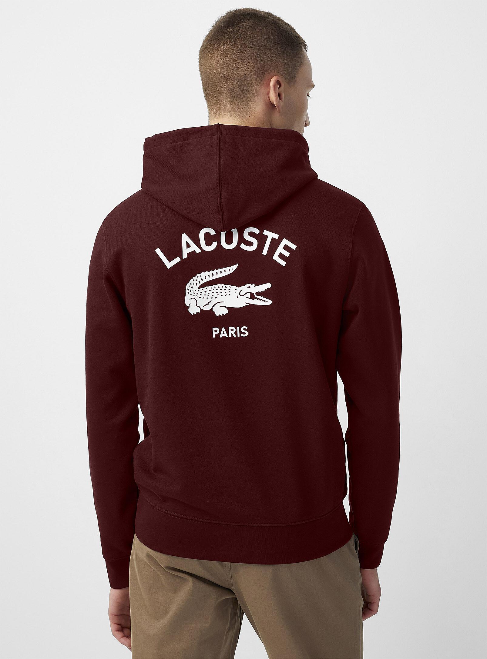 Burgundy lacoste hoodie new arrivals