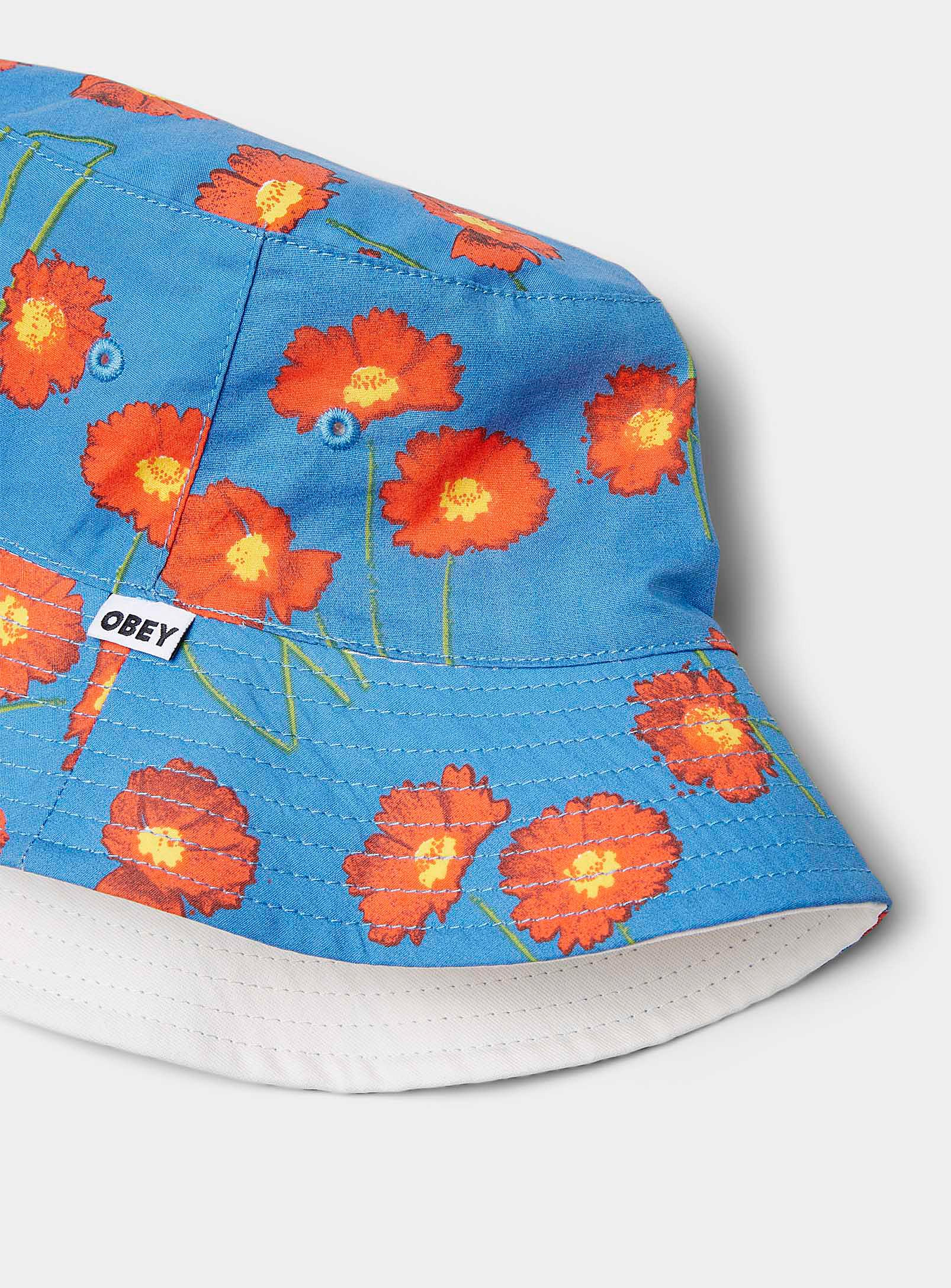 Obey Cotton Daisy Reversible Bucket Hat 