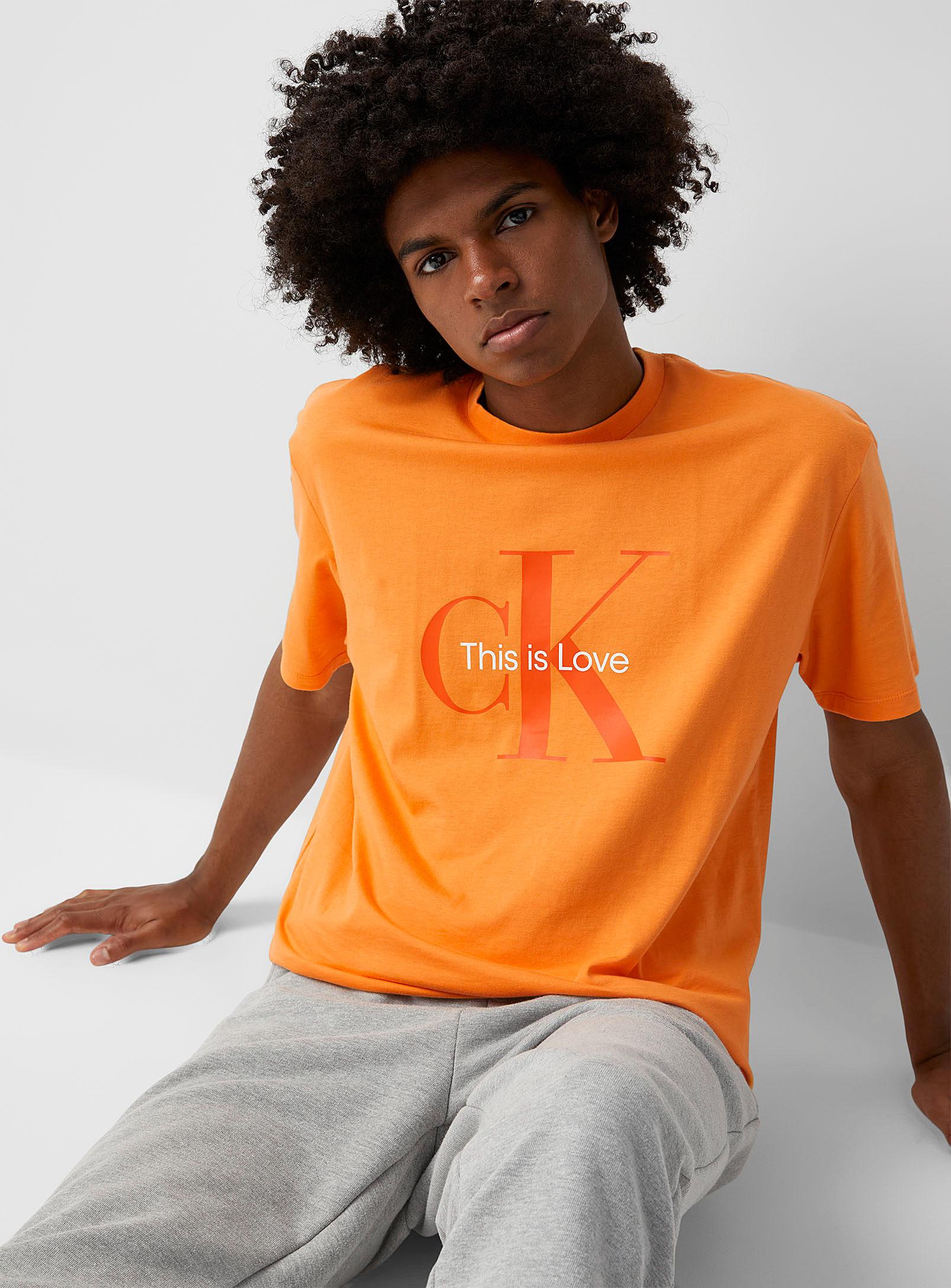 Calvin Klein This Is Love T in Orange for Men | Lyst