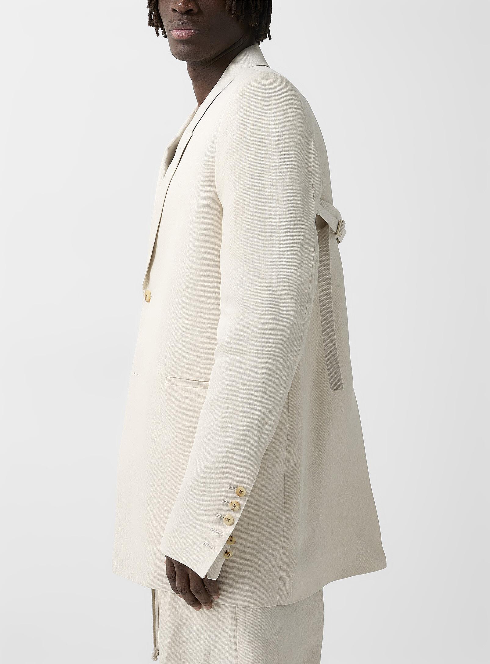 Rick Owens Structured Linen Jacket in Natural for Men | Lyst