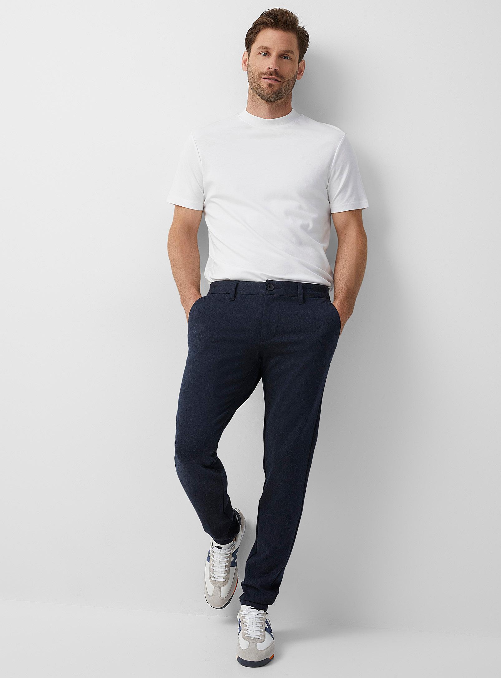 Only & Sons Mark Heathered Ponte Pant Slim Fit in Blue for Men