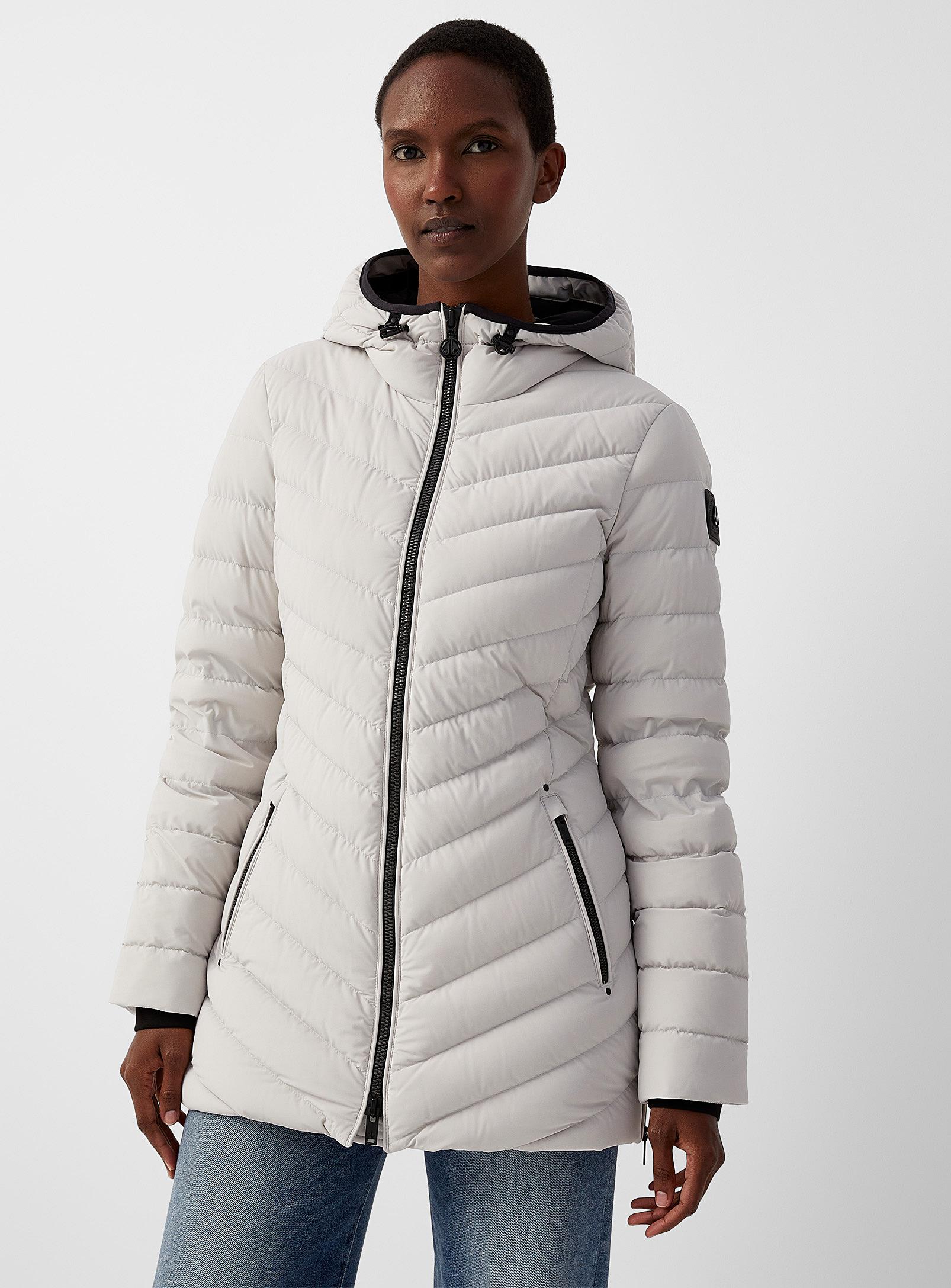 Moose Knuckles Rockcliff Stretch Fitted Puffer Jacket in Gray | Lyst