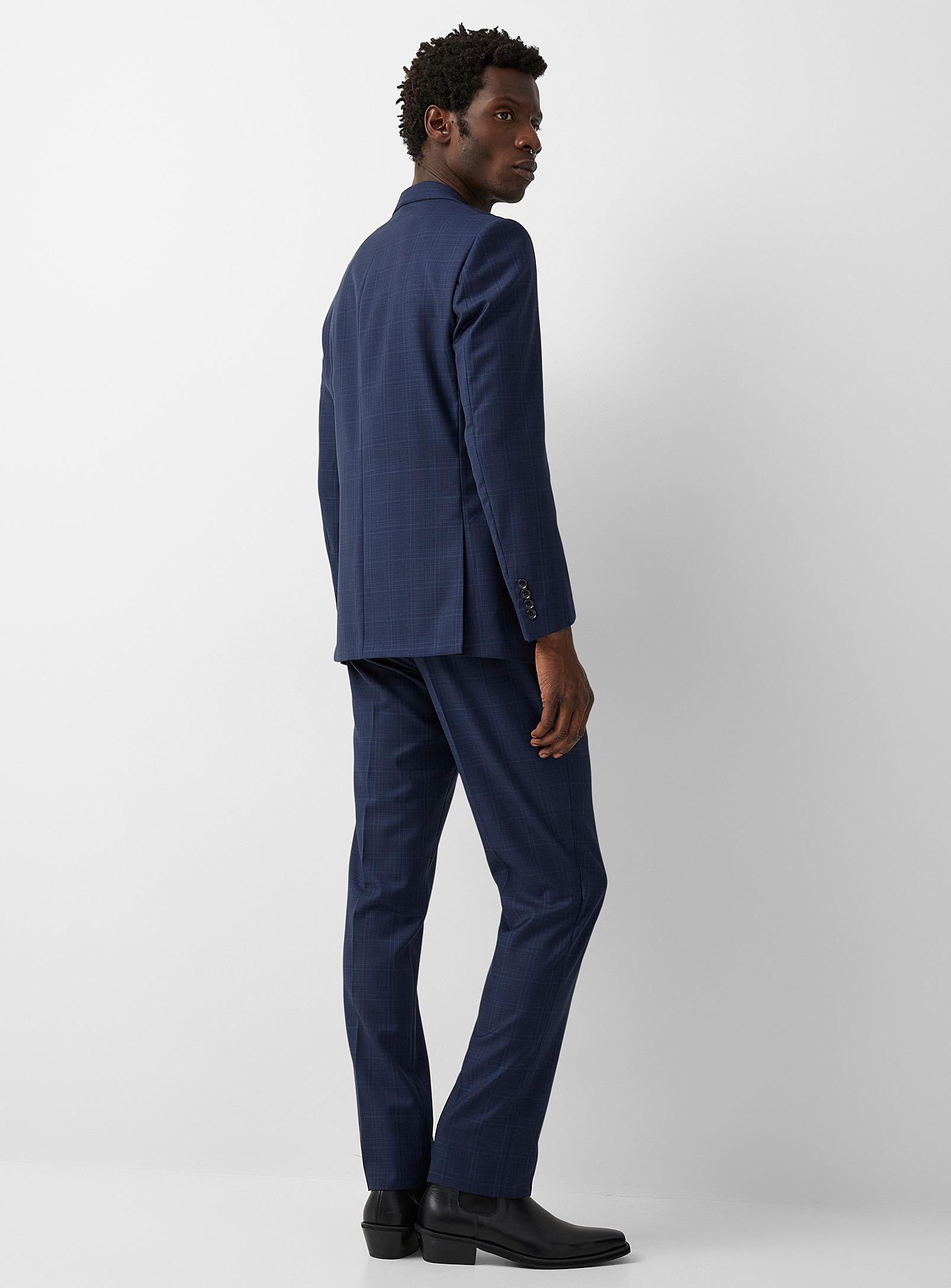 Calvin Klein Sapphire Shades Check Suit Semi in Blue for Men | Lyst
