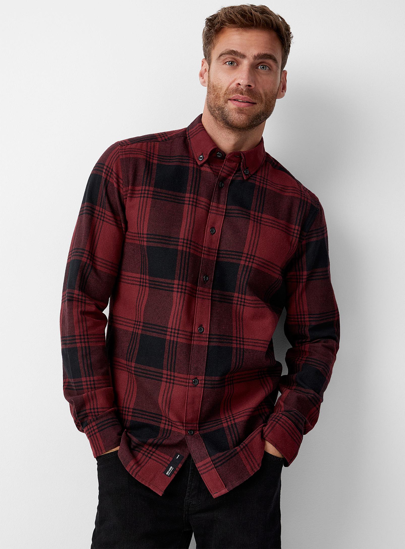 Only & Sons Graphic Check Flannel Shirt in Red for Men | Lyst