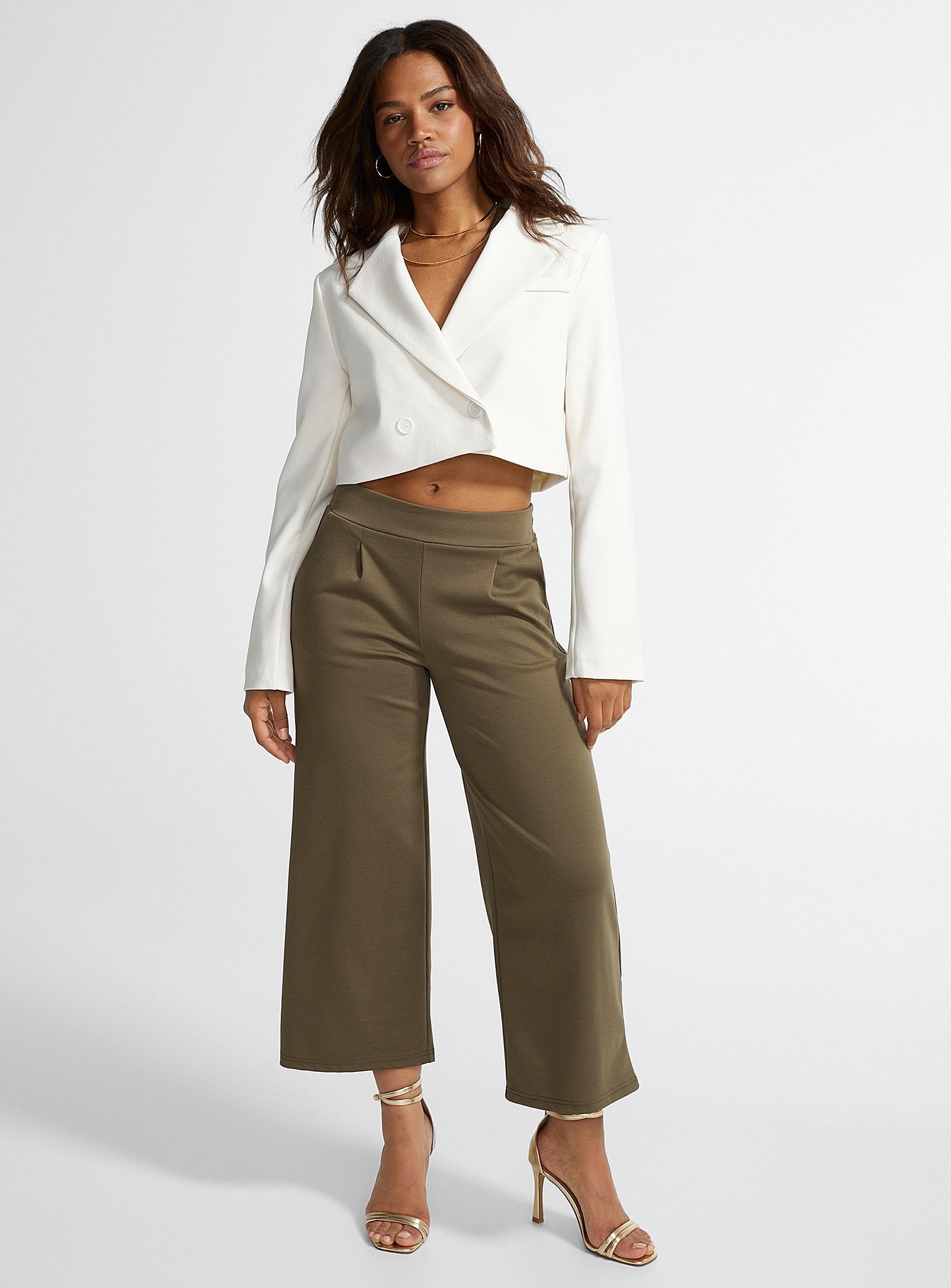 Structured Jersey Cropped Pant in Natural | Lyst
