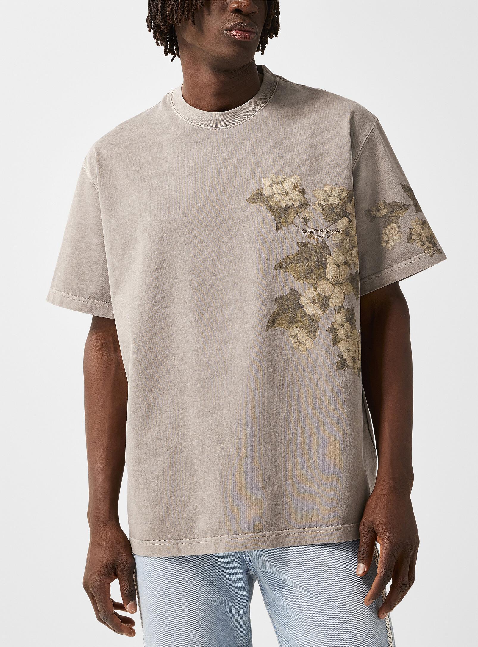 WOOYOUNGMI Faded Floral Print T in Natural for Men | Lyst