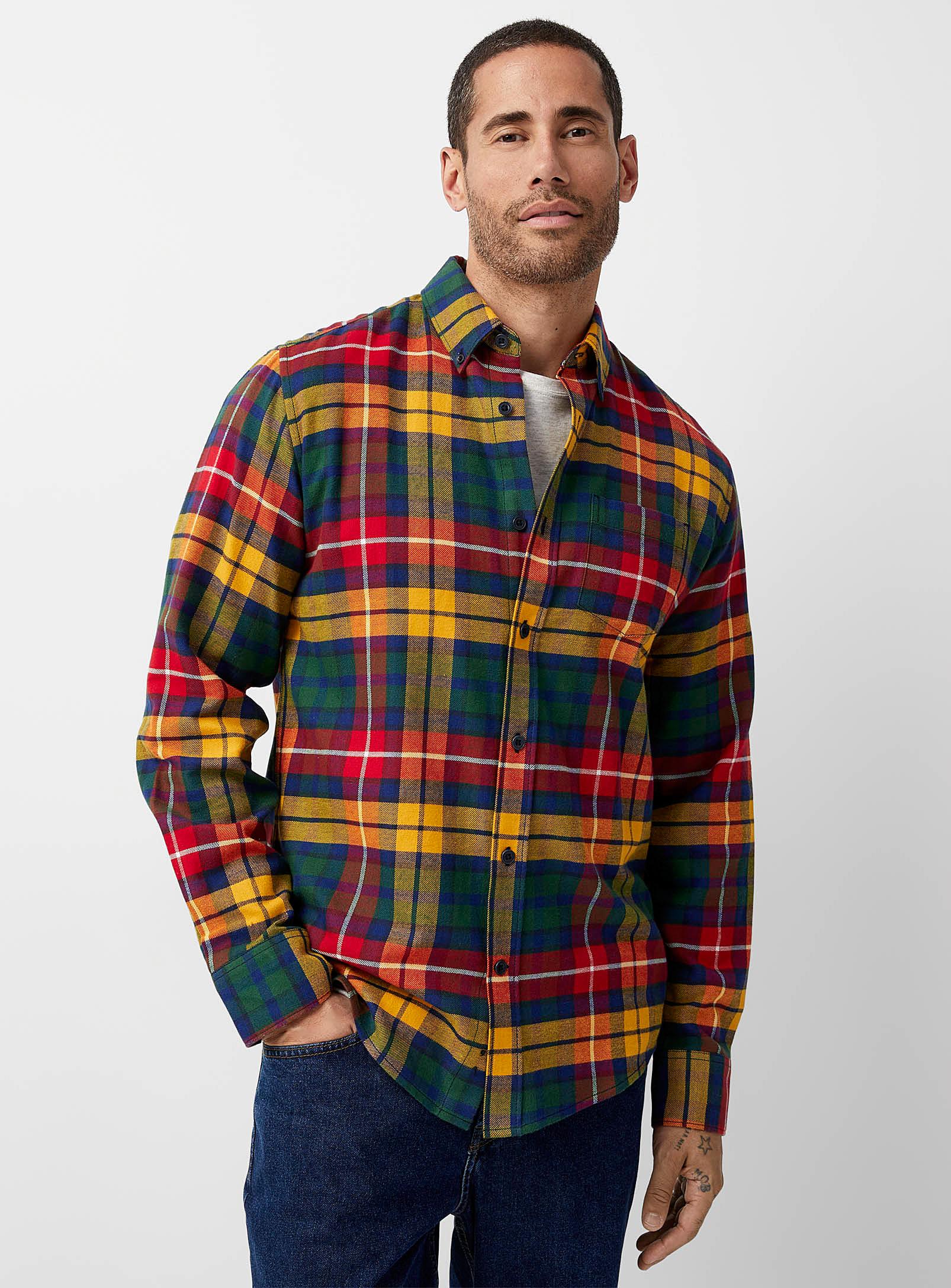 Le 31 Check Flannel Shirt Modern Fit in Red for Men | Lyst