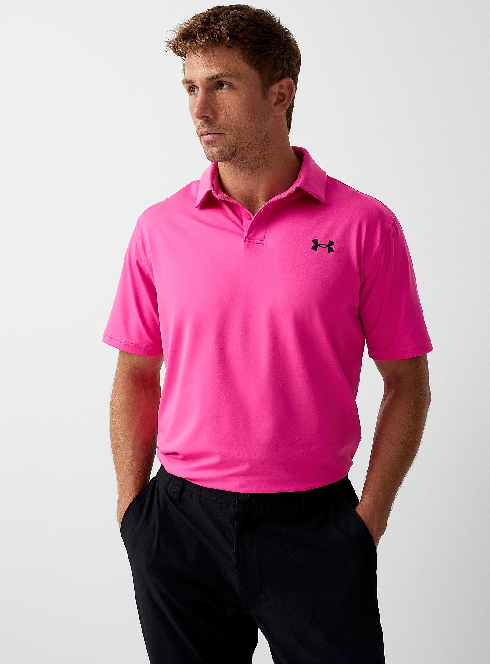 Under Armour Tee To Green Stretch Golf Polo in Pink for Men | Lyst