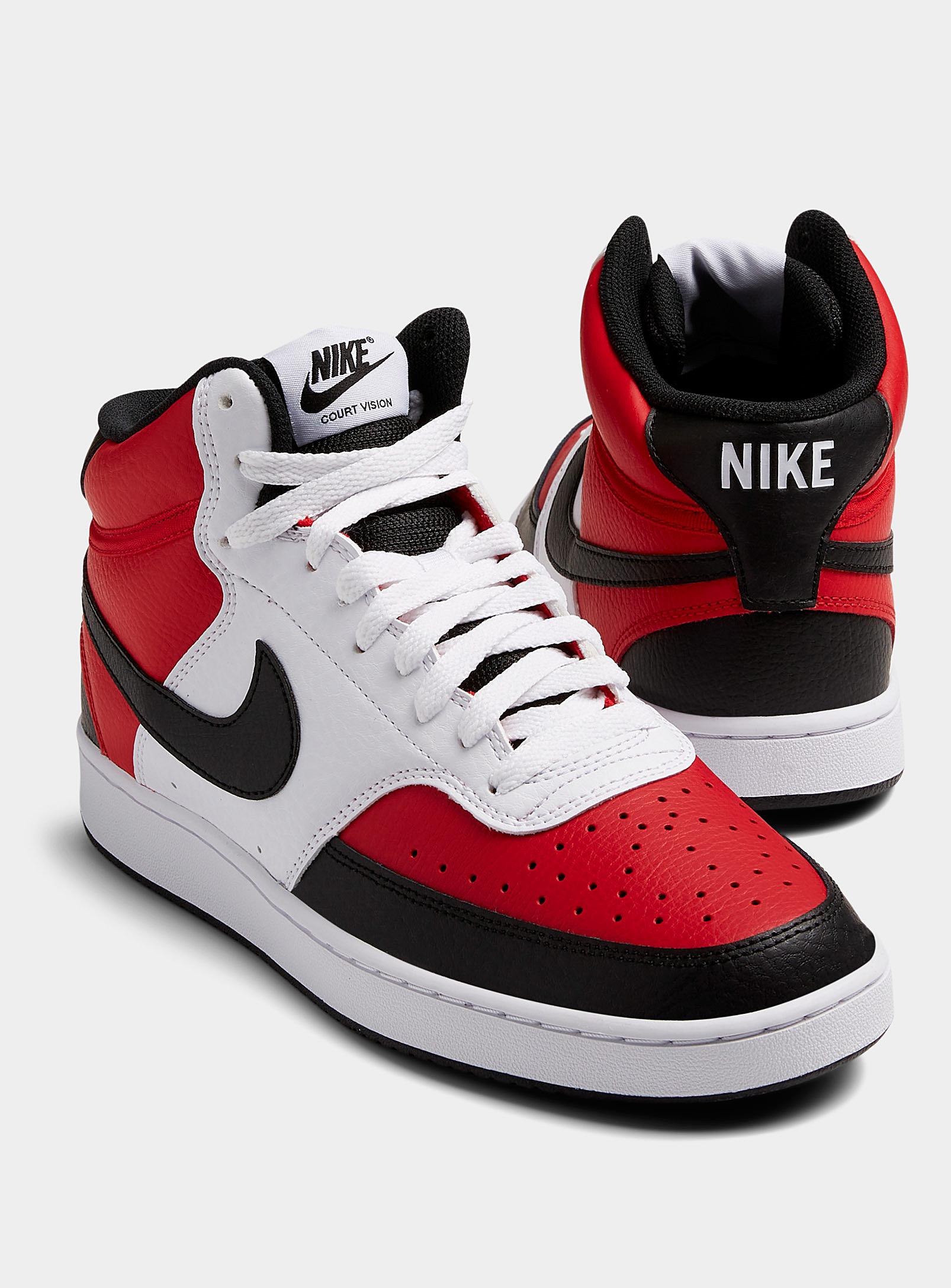 Nike Court Vision Mid Nba Sneakers Men in Red for Men | Lyst