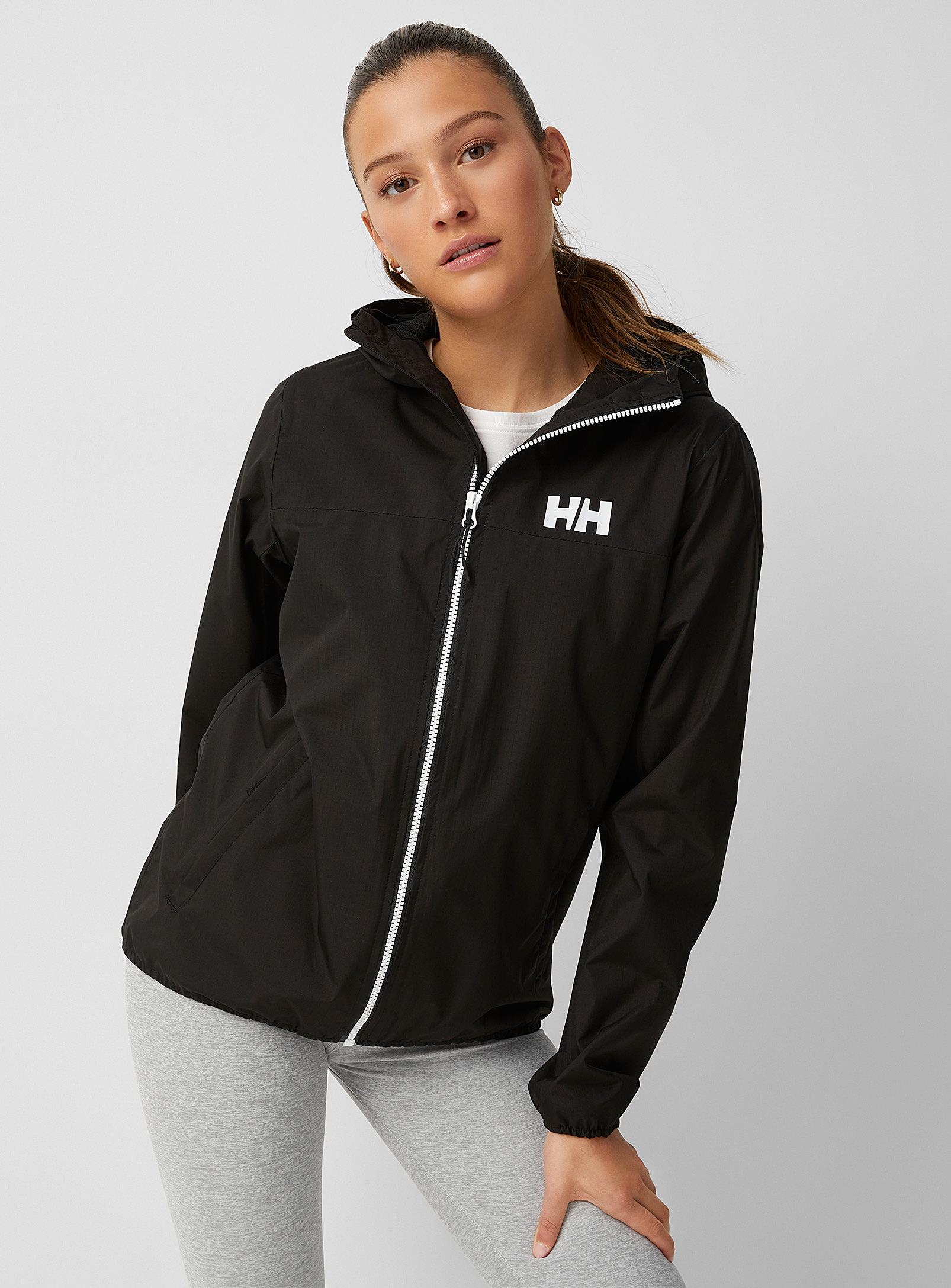 Helly Hansen Belfast Packable Rain Jacket in Black Lyst