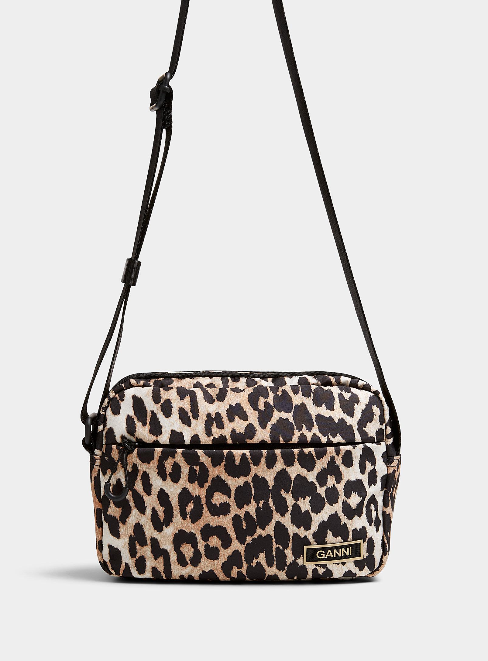 Ganni Leopard Belt Bag in White | Lyst