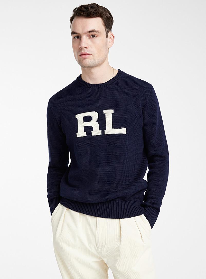 Polo Ralph Lauren Rl Jacquard Sweater in Blue for Men | Lyst