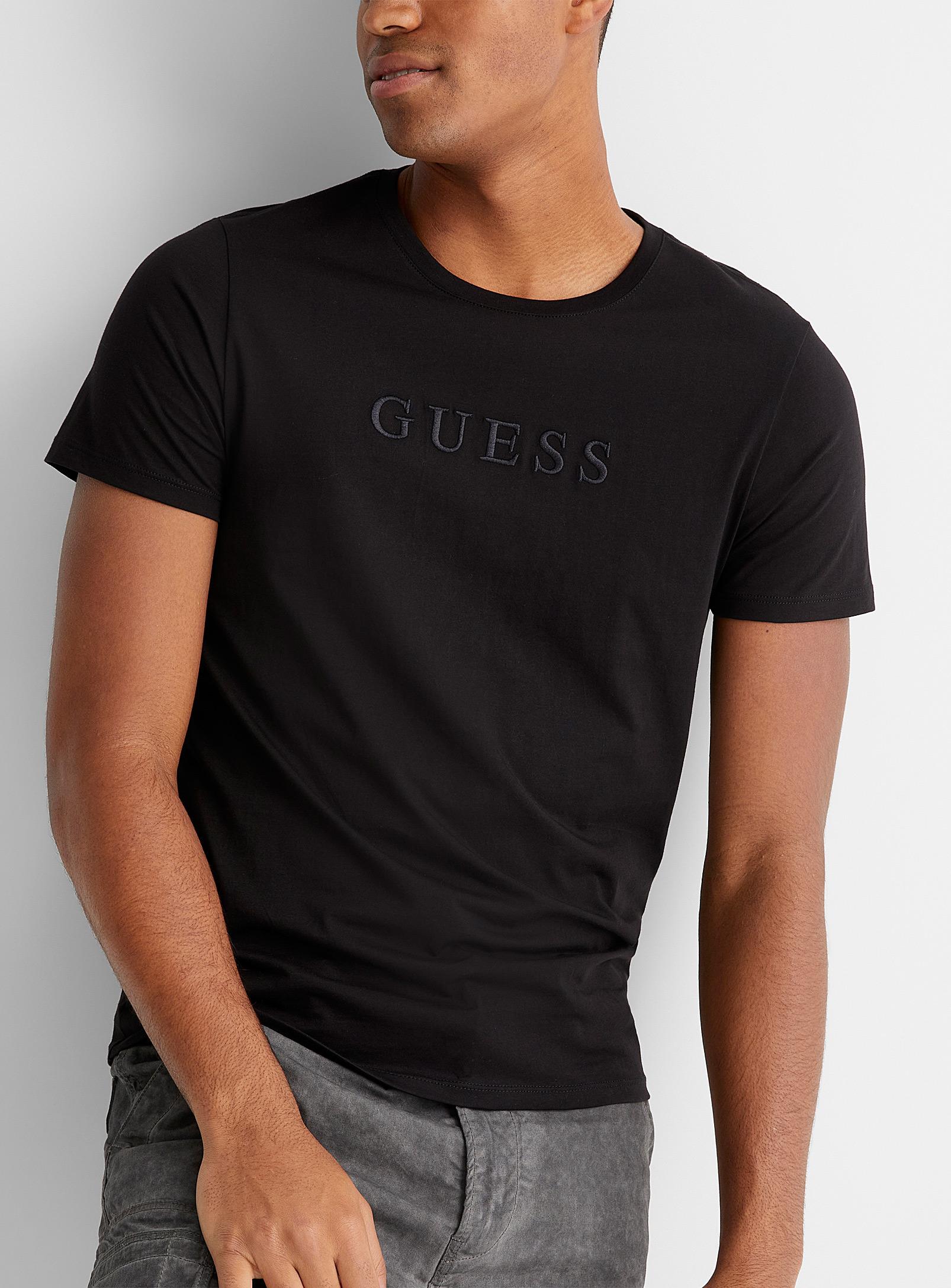 Guess Monochrome Signature T in Black for Men | Lyst