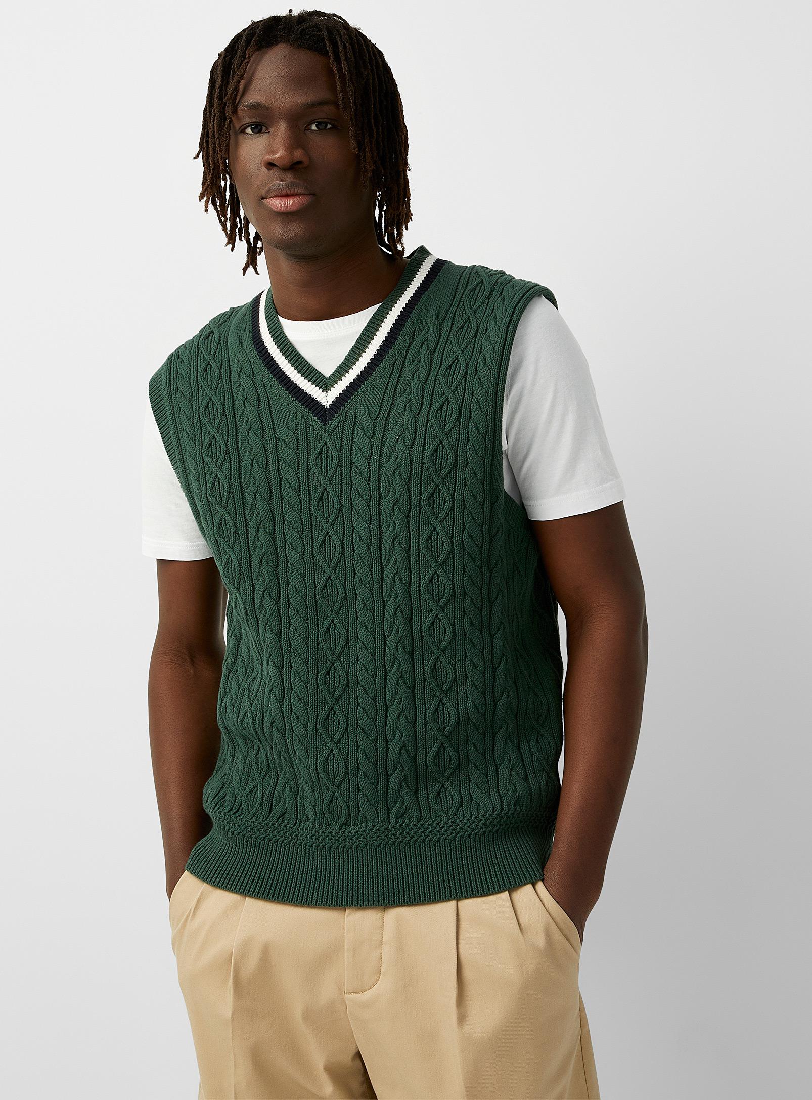 Le 31 Tennis Sweater Vest in Green for Men