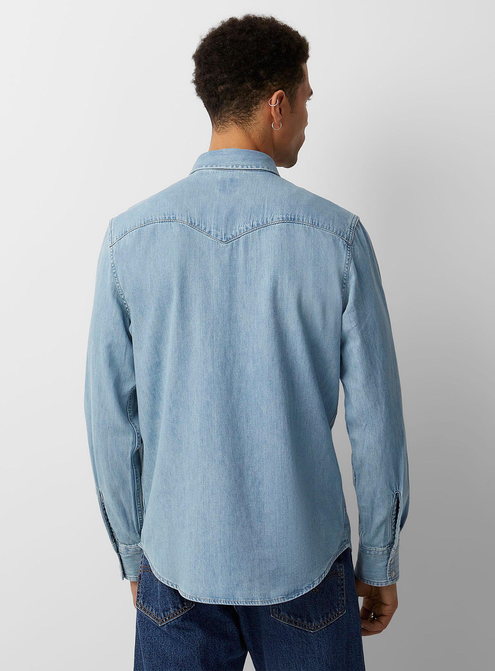 LEVI'S Men Solid Casual Blue Shirt - Buy LEVI'S Men Solid Casual Blue Shirt  Online at Best Prices in India | Flipkart.com