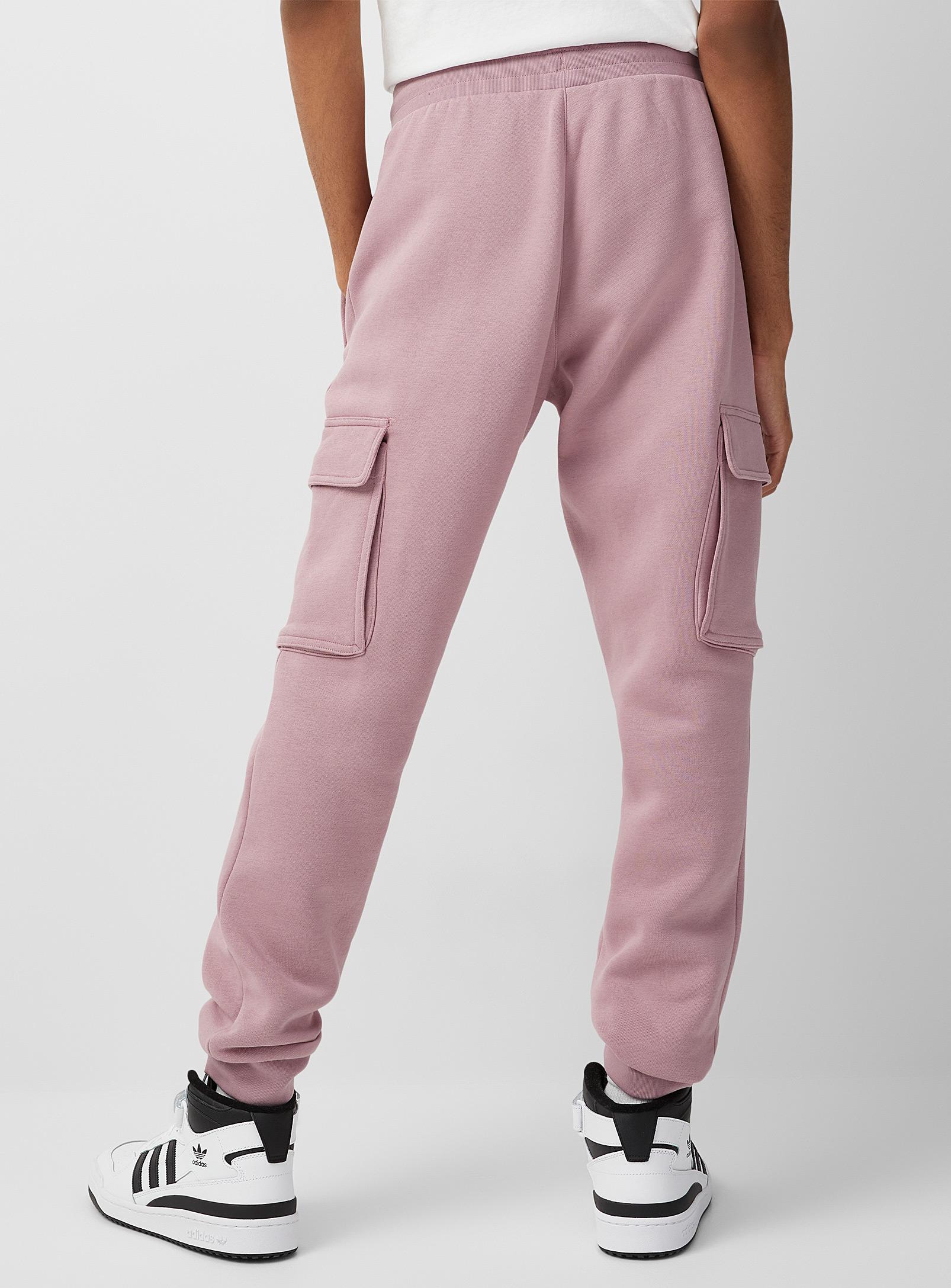 adidas Originals Fleece Cargo joggers Tapered Slim Fit in Pink for Men Lyst