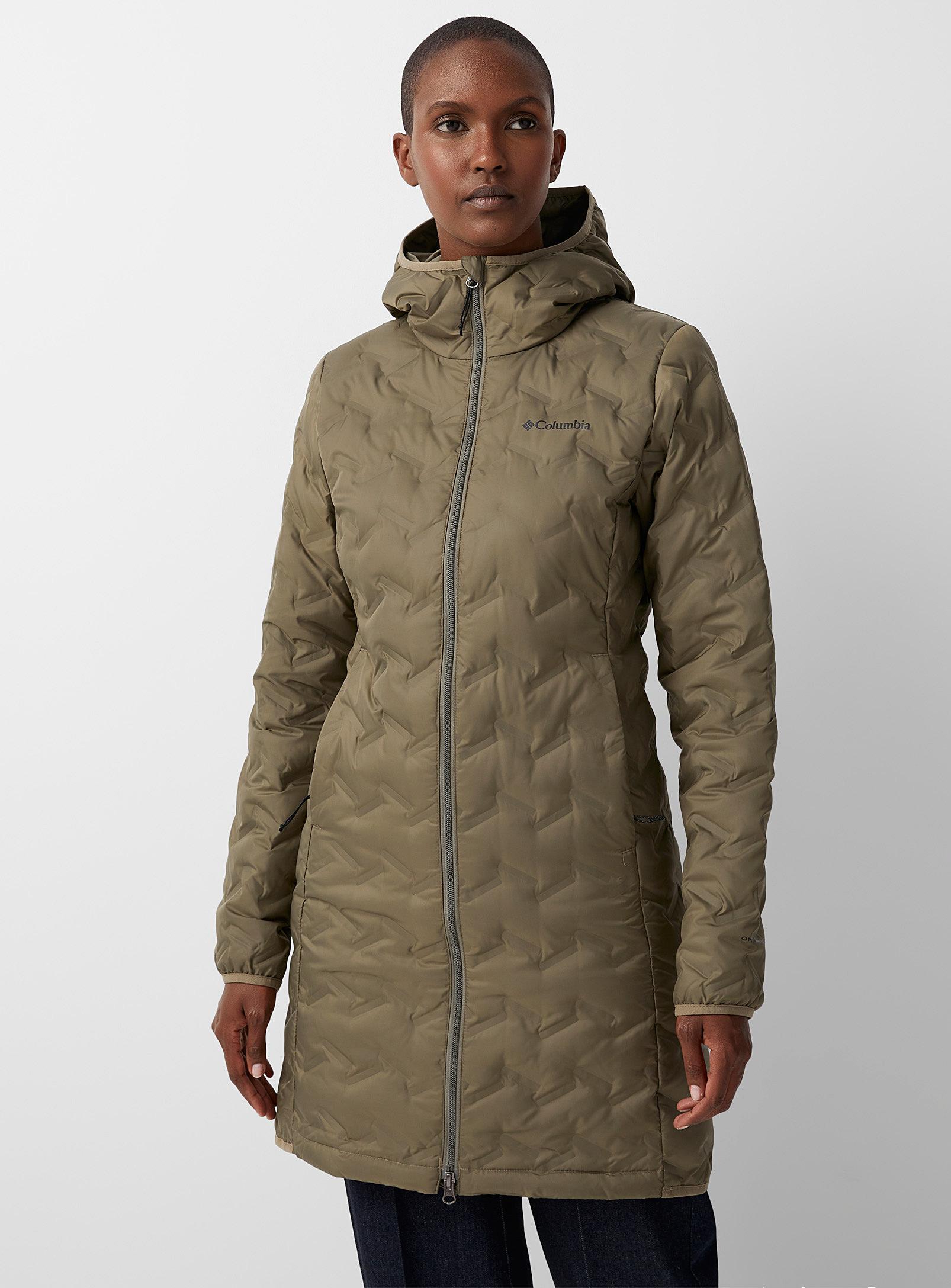 columbia puffer jacket brown