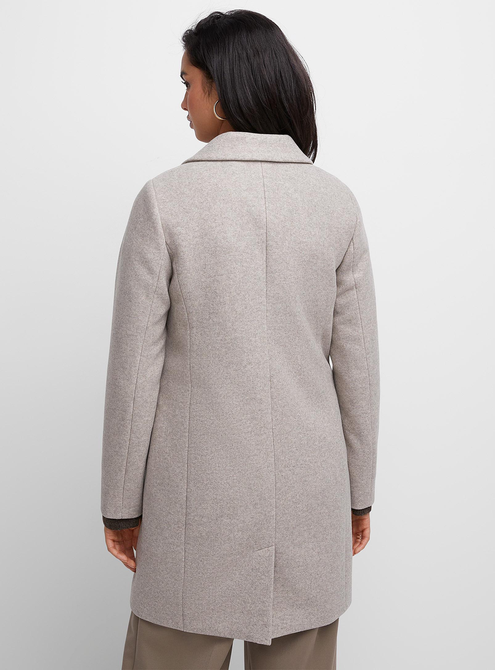 Vero moda grey wool coat cheap